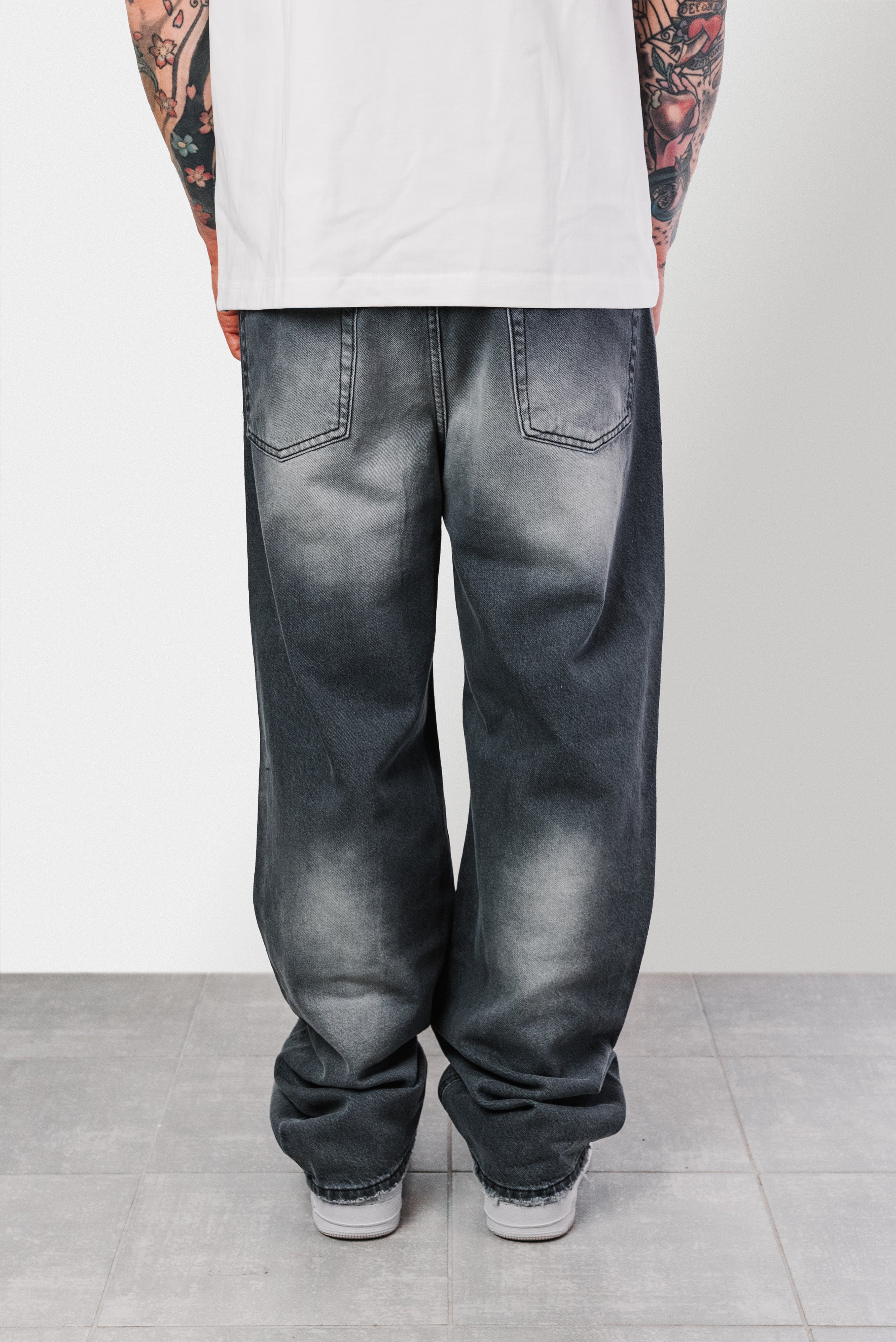 SLAVED GREY BAGGY BAGGY JEANS - Replacement Brand
