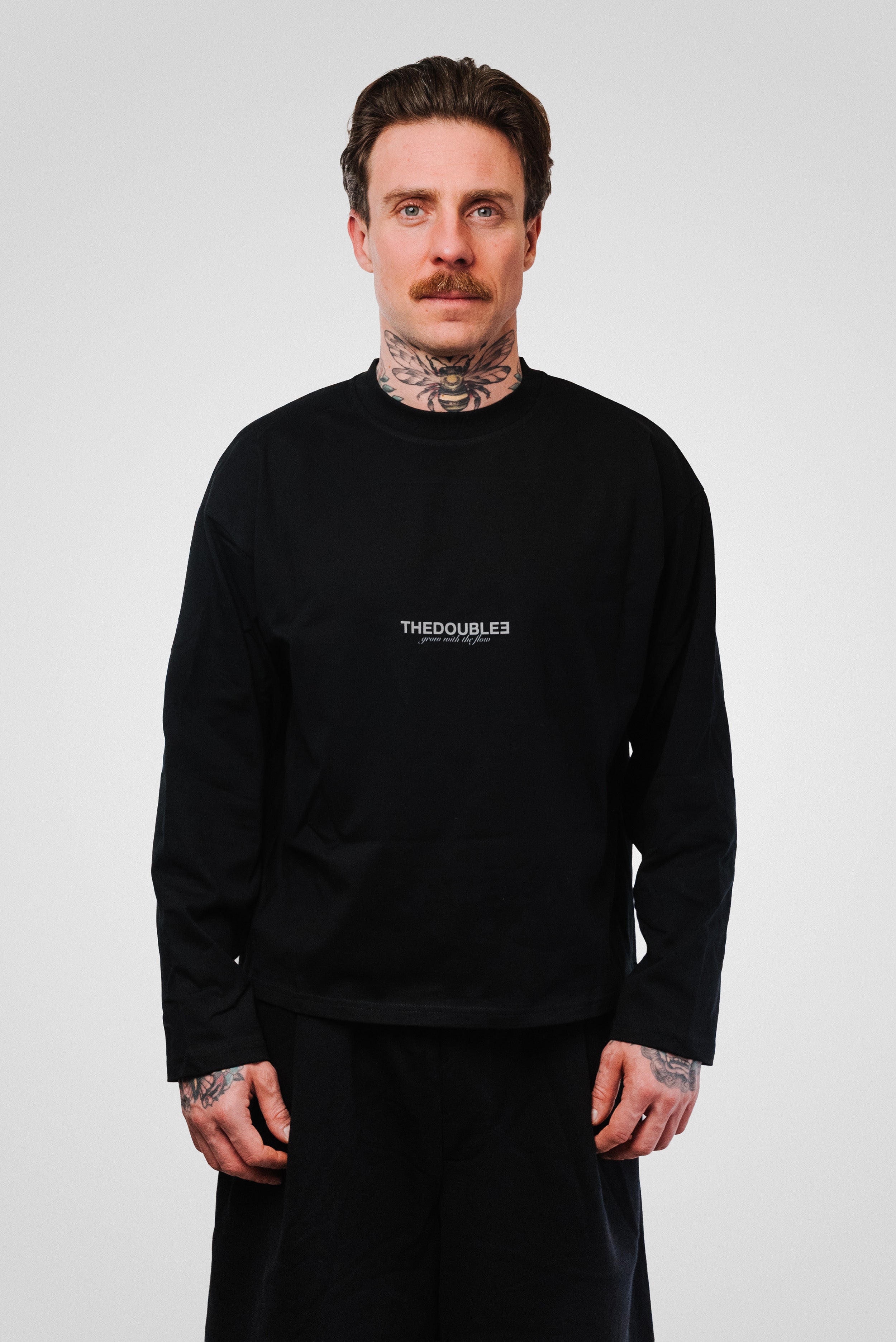 GHOST BLACK BOXY LONGSLEEVE - TheDoubleE
