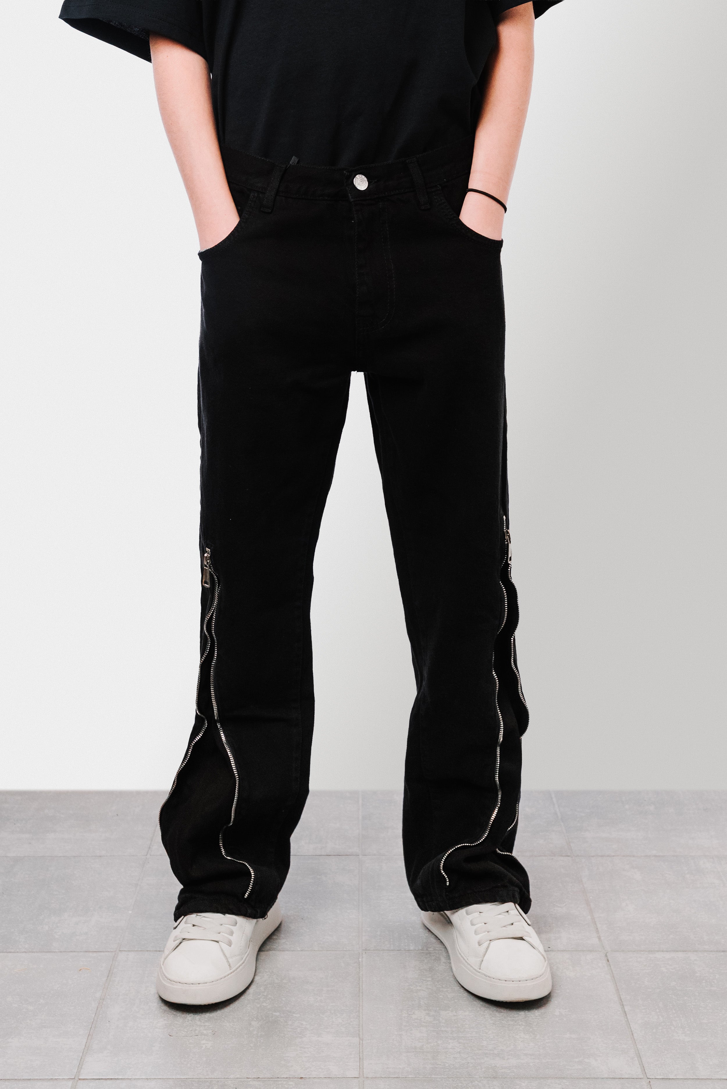 FULL ZIP BLACK JEANS BABY - Shoebuya Design