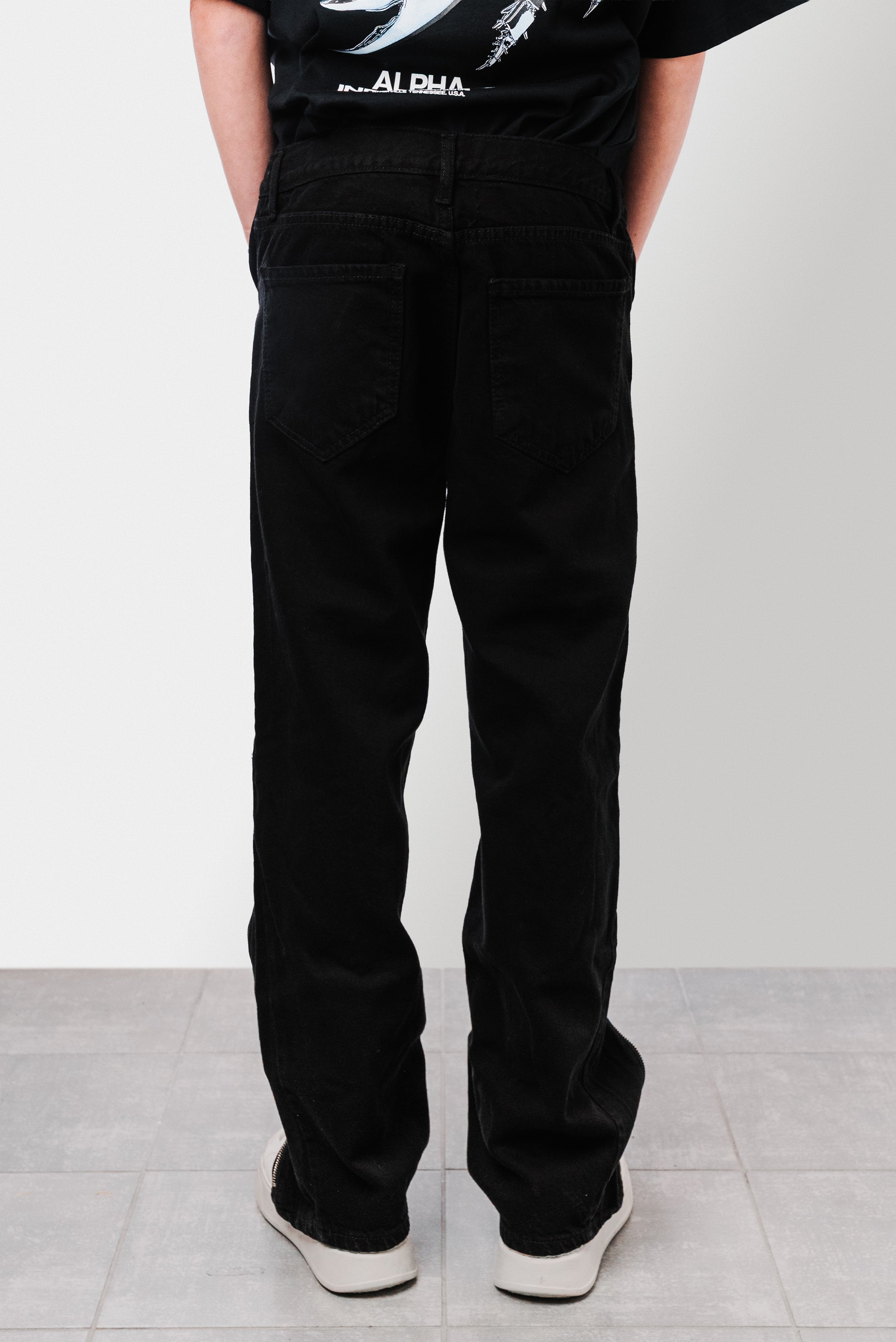 FULL ZIP BLACK JEANS BABY - Shoebuya Design