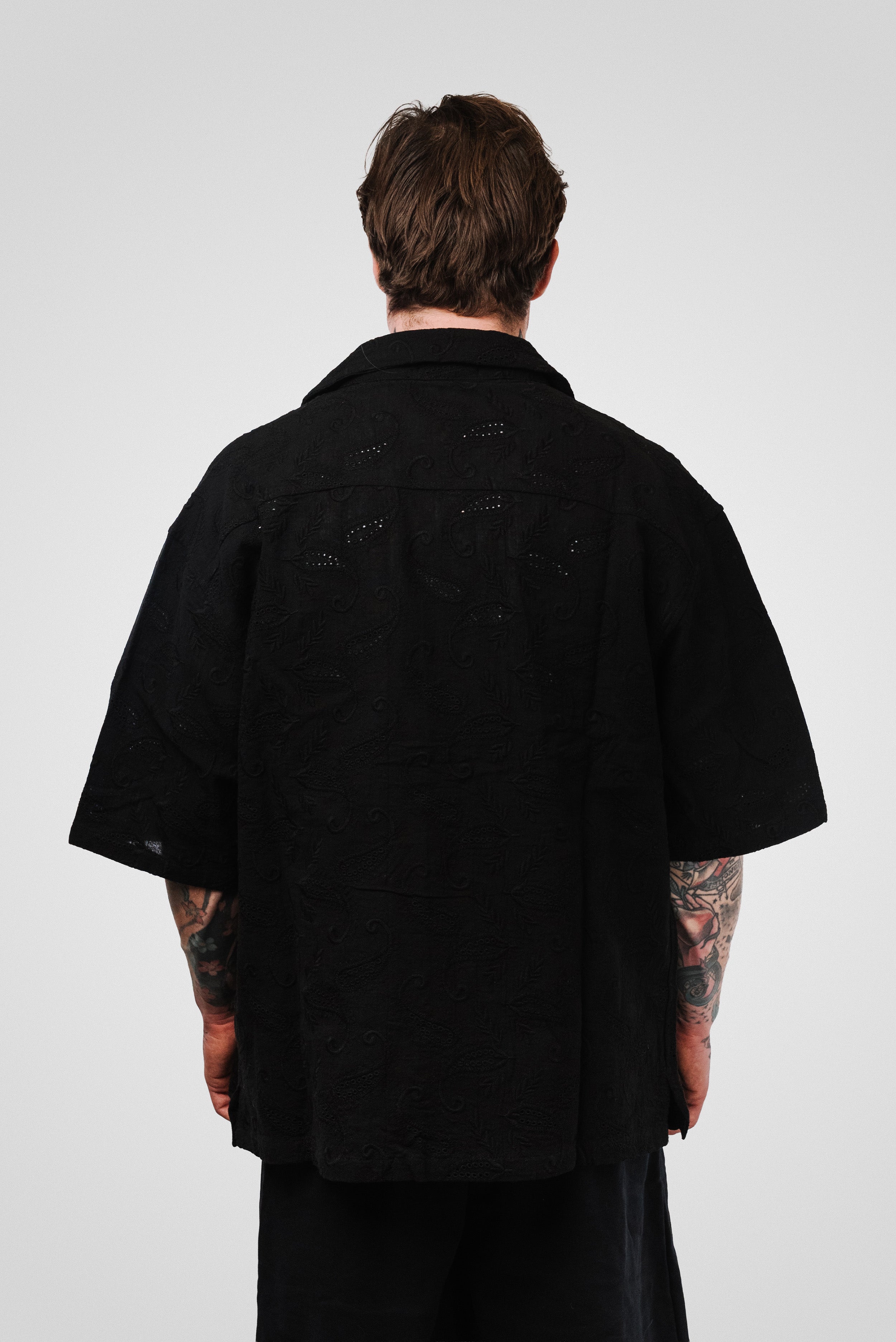 EMBROIDERED BLACK SHIRT - TheDoubleE
