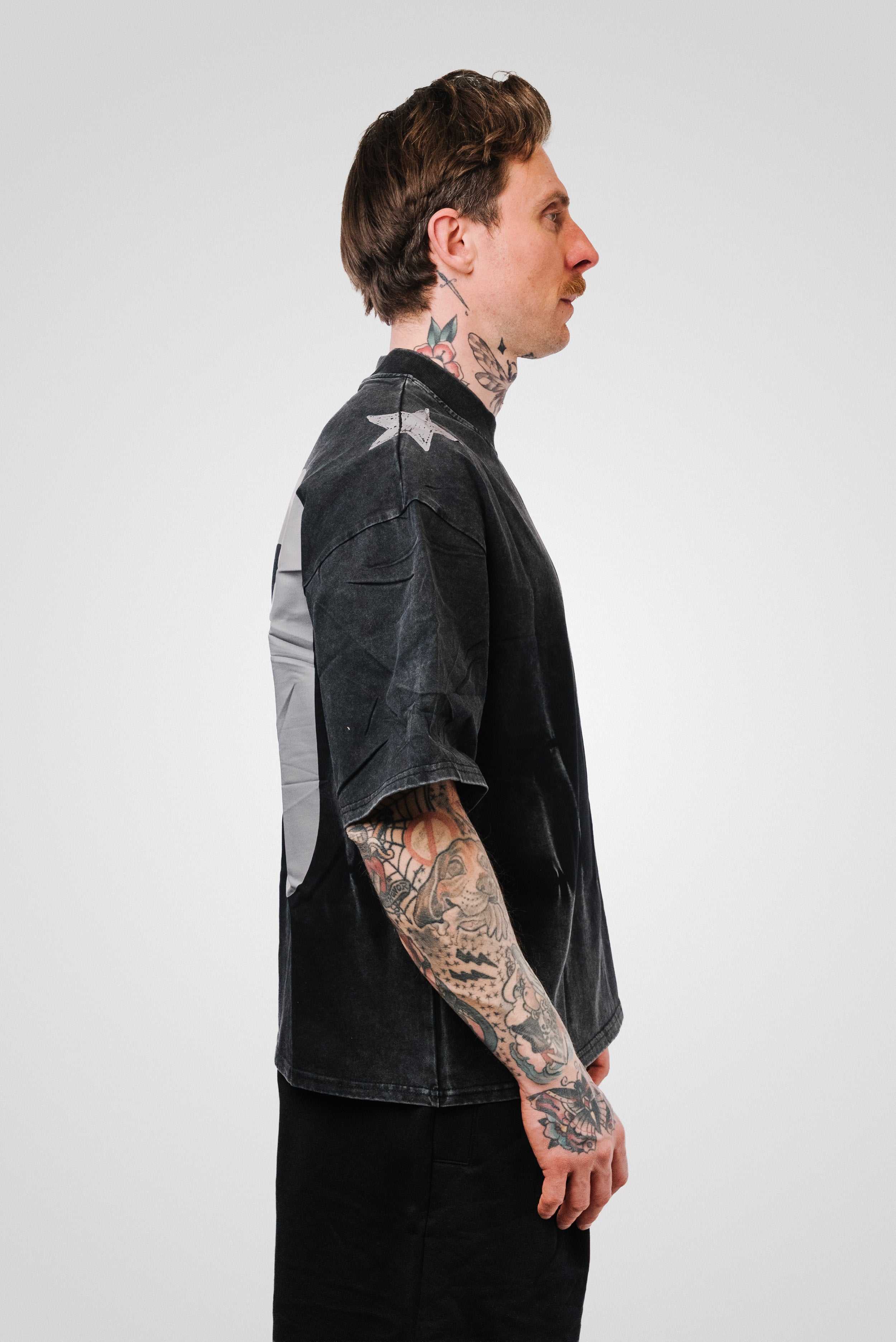 69 BOXY TEE WASHED BLACK - Shoebuya Design