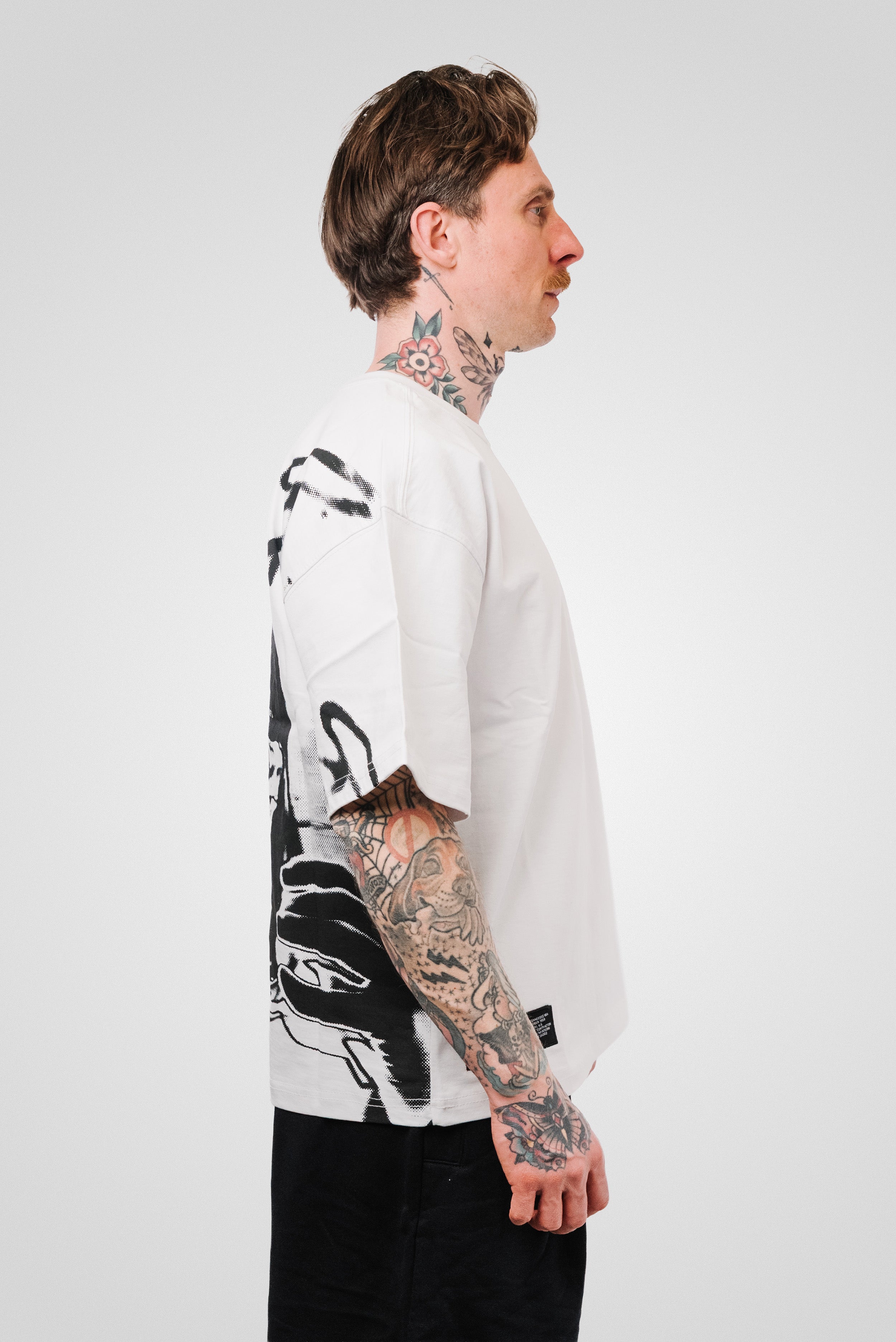 BALACLAVA BACKPRINT TEE WHITE - Alpha Industries