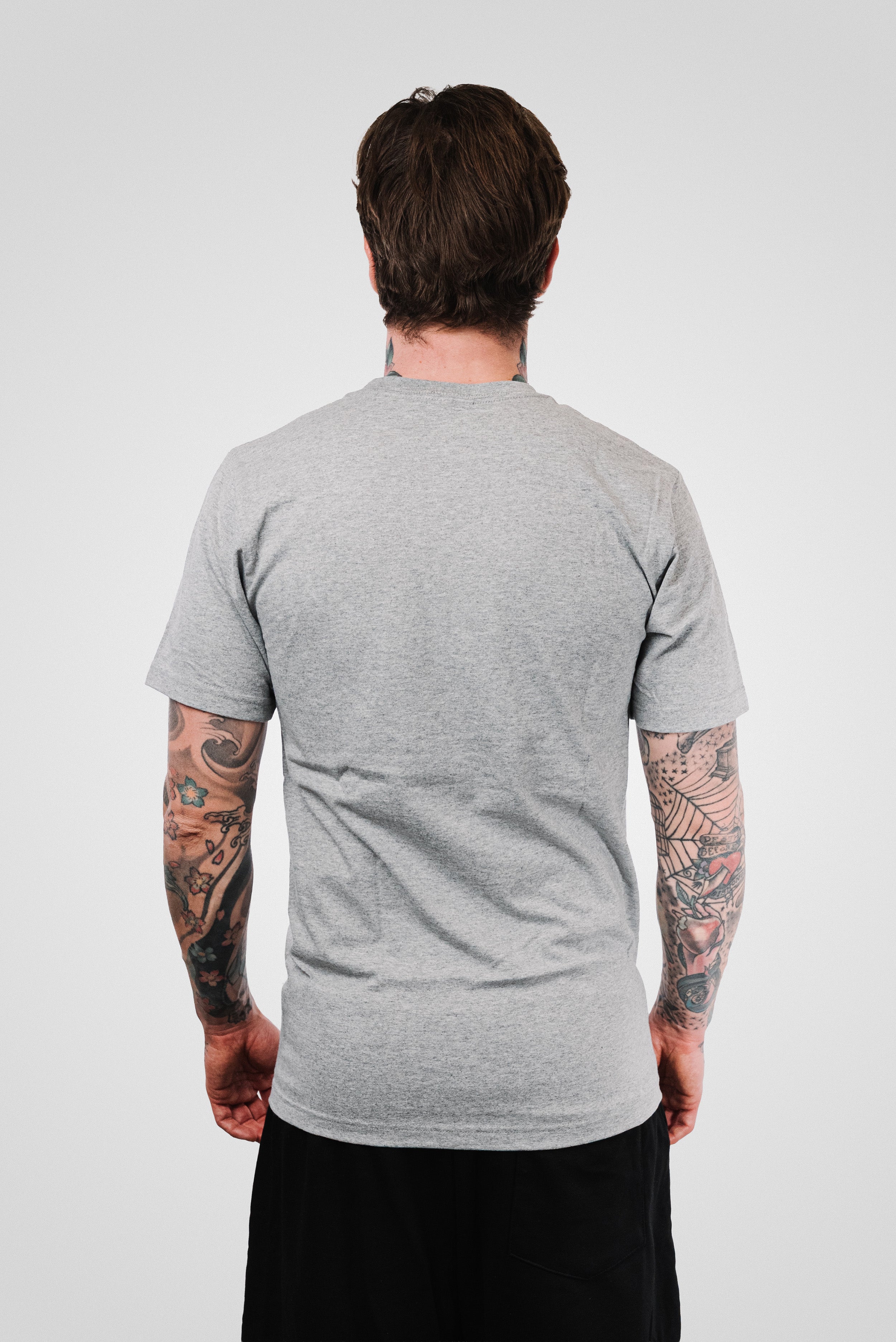 SUPREME ARABIC BOX LOGO TEE GREY