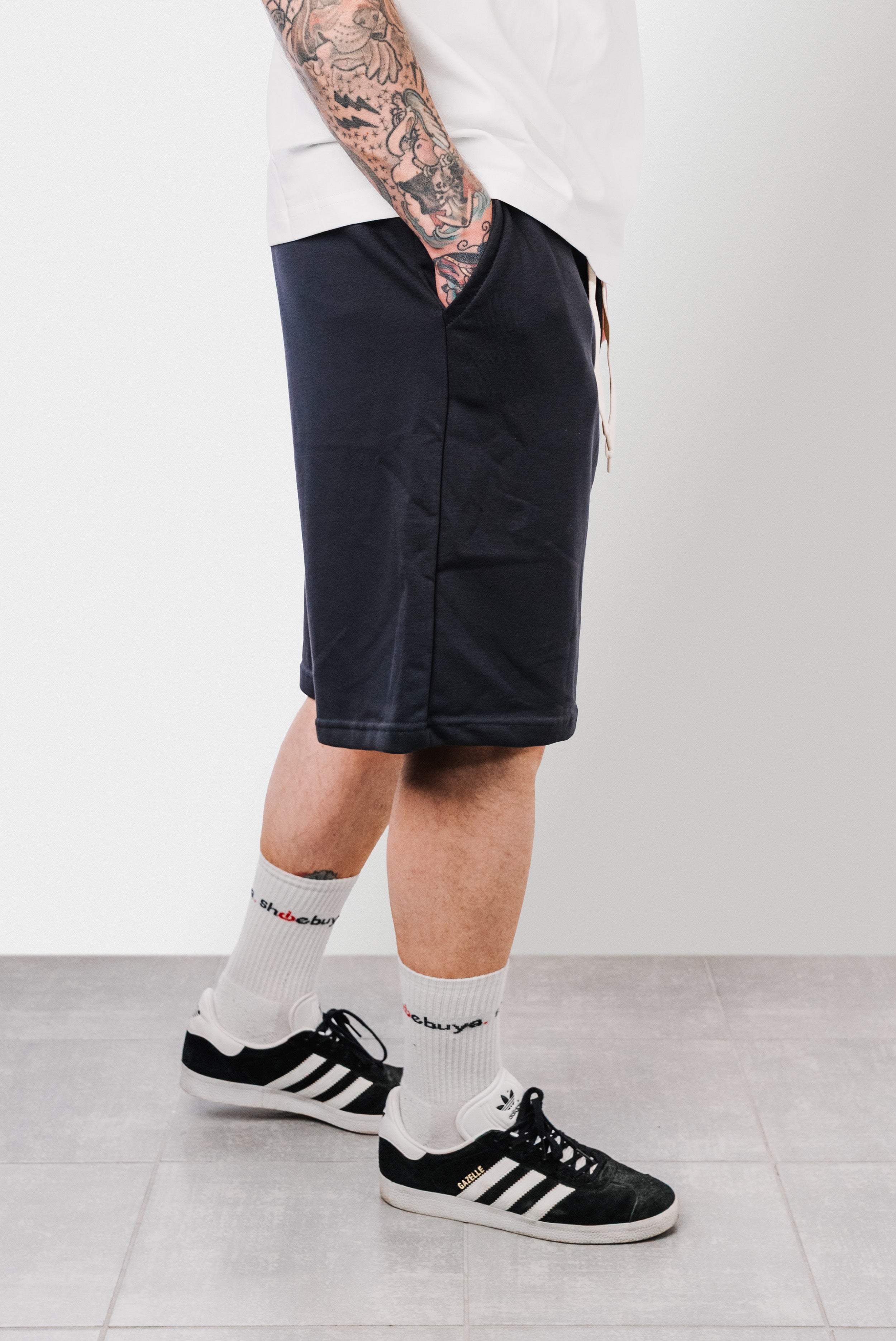 OVERSIZED COTTON SHORTS DARK GREY - Replacement Brand