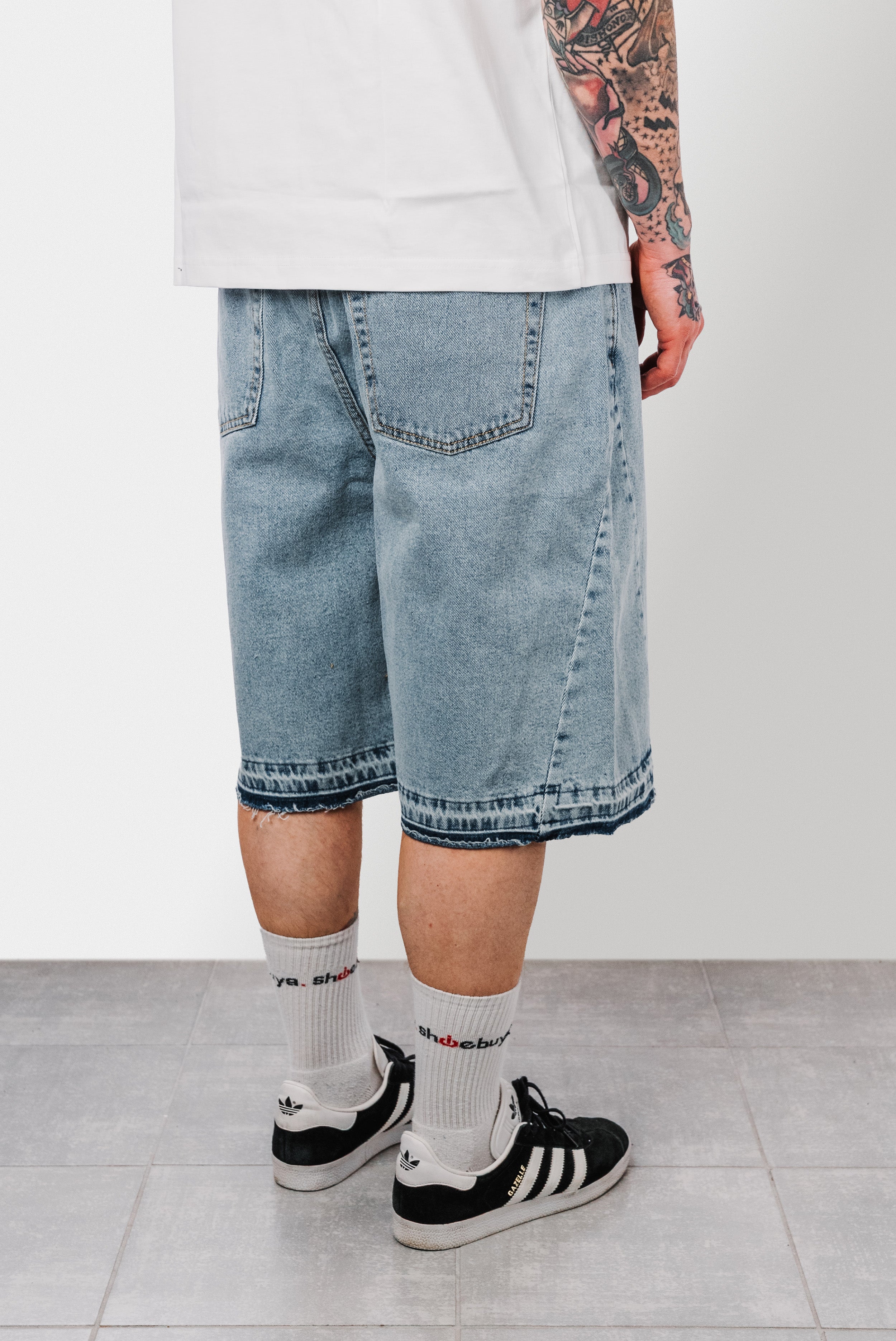FLARE DENIM SHORTS BLU - Replacement Brand