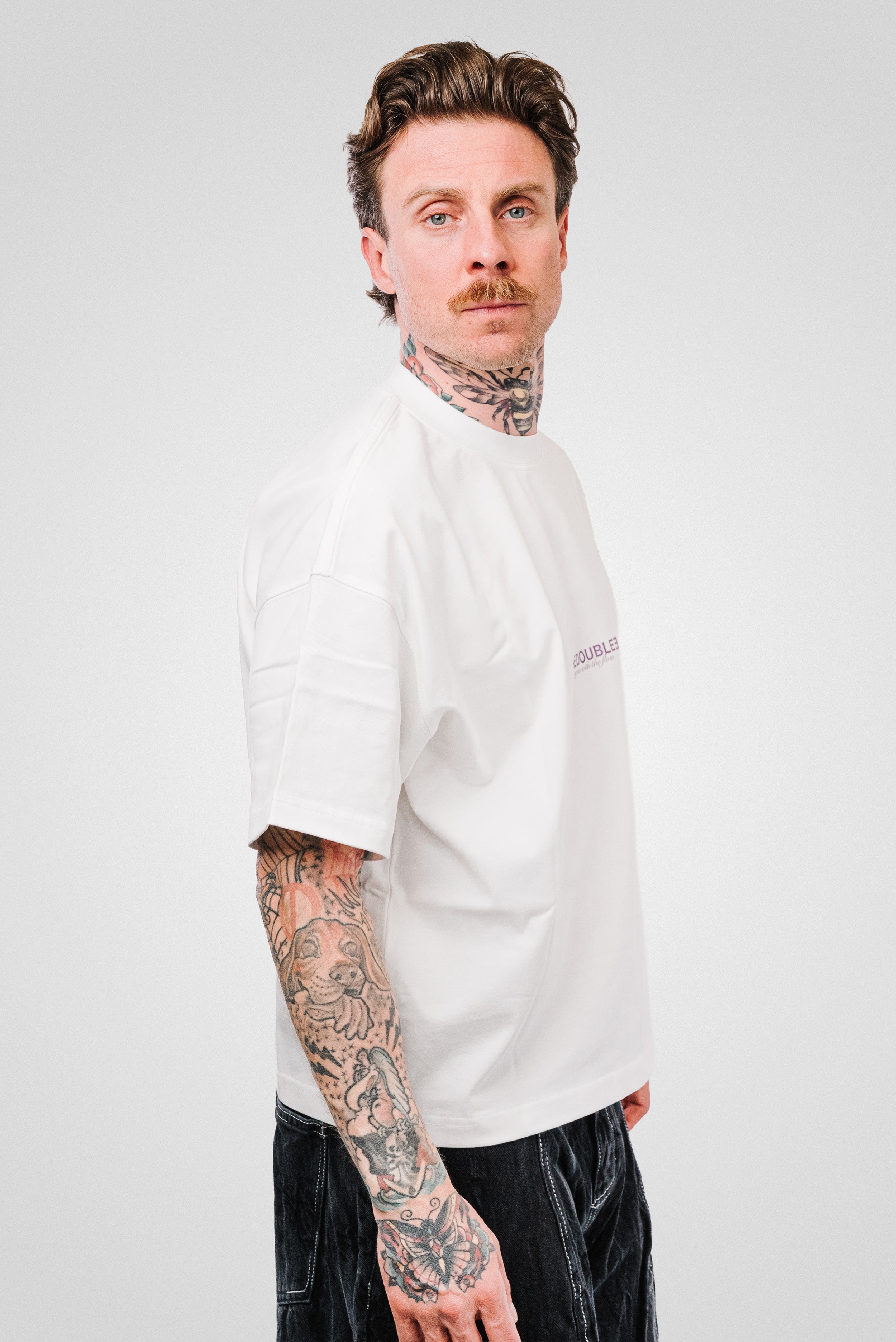 NOT SHY WHITE BOXY TEE- TheDoubleE