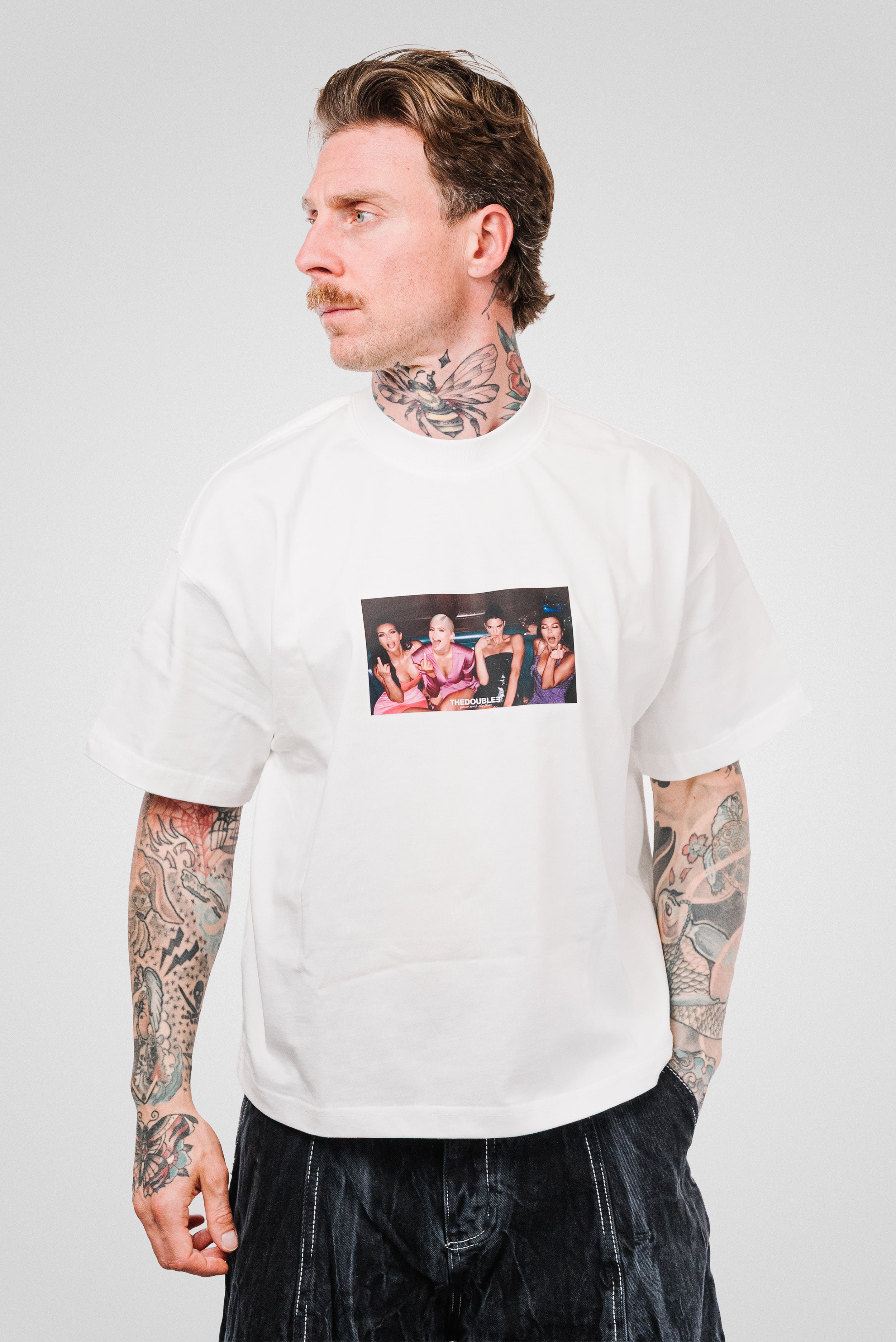 FUCKERS WHITE BOXY TEE - TheDoubleE