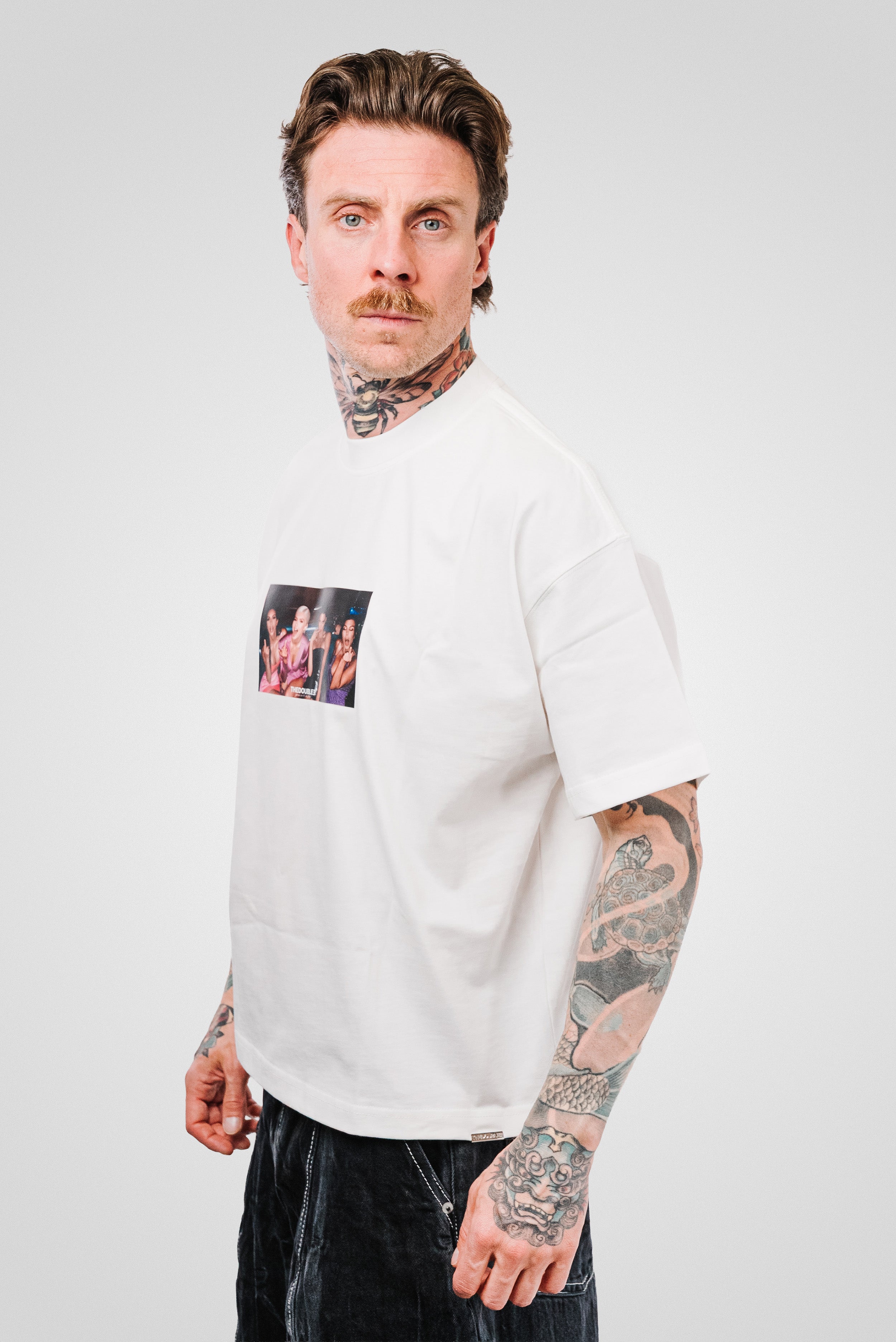 FUCKERS WHITE BOXY TEE - TheDoubleE