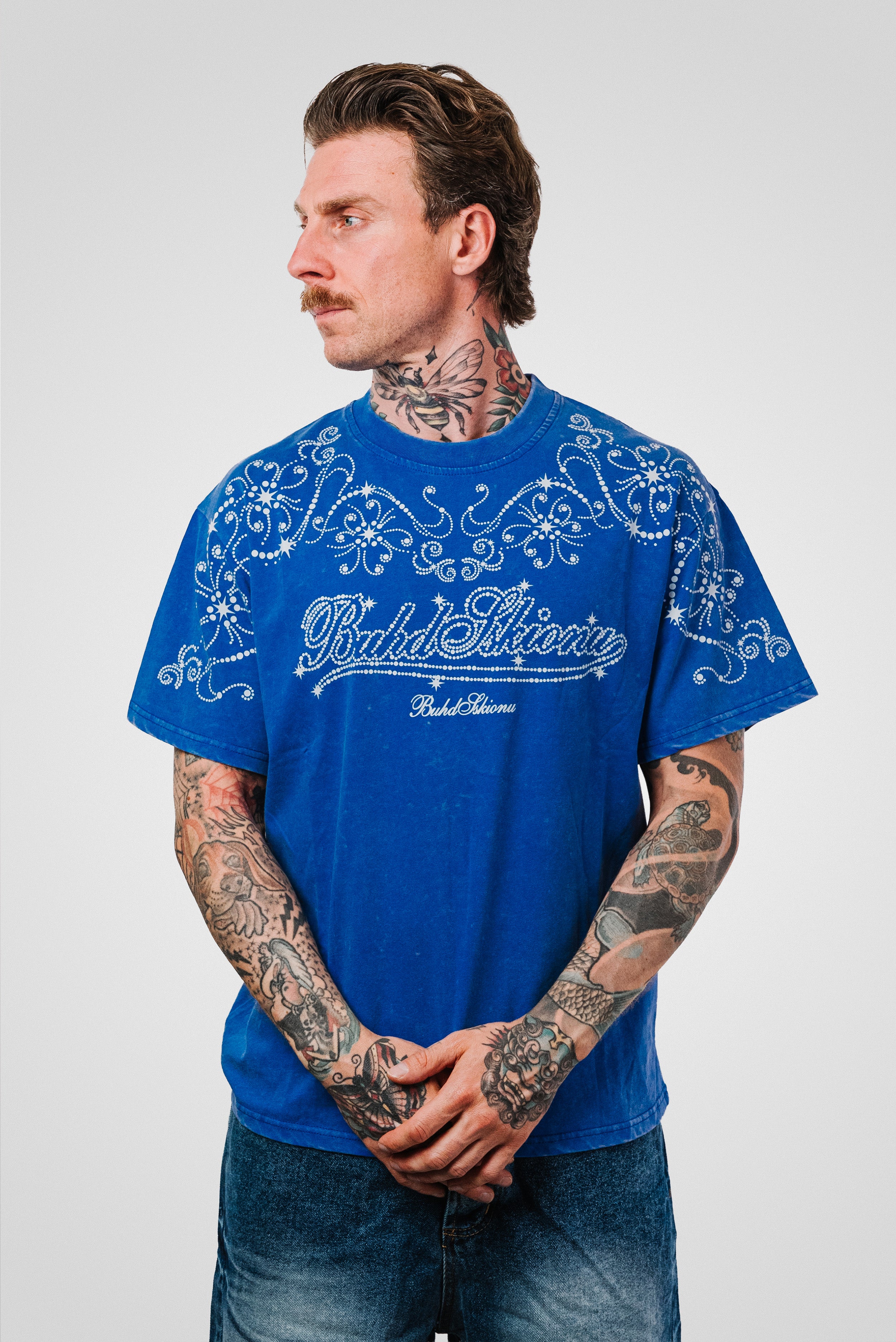 BLUE BANDANA TEE - Shoebuya Design