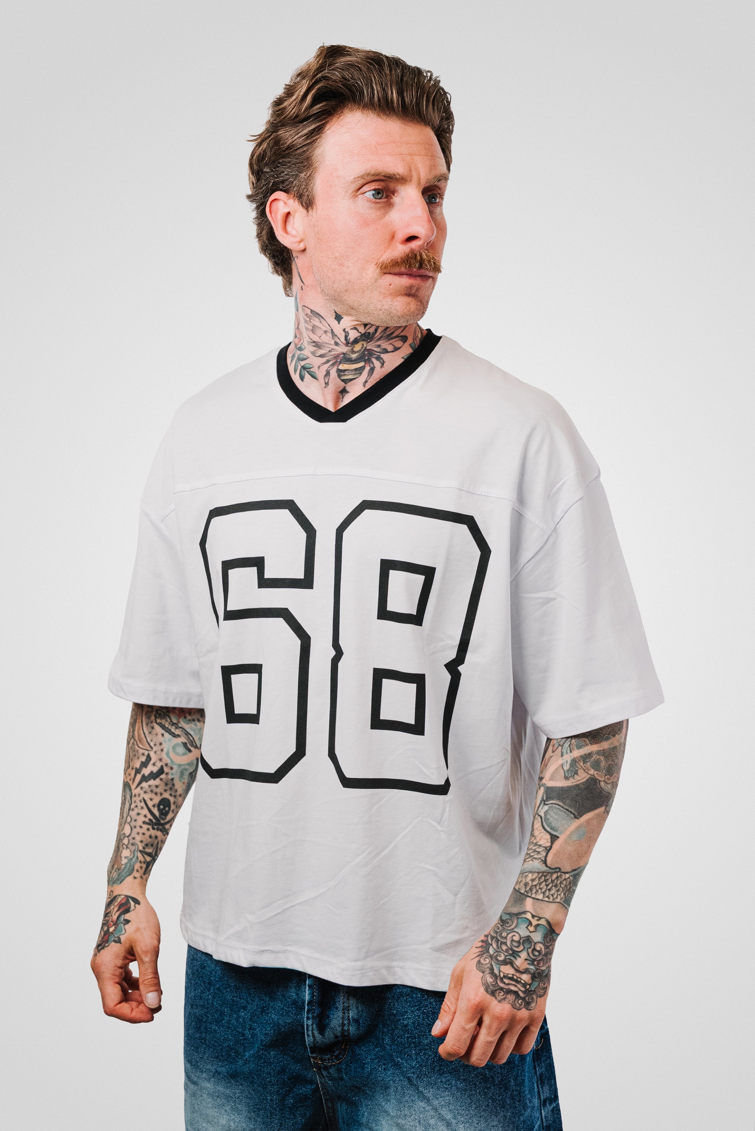 68 LOGO WHITE JERSEY TEE - Replacement Brand