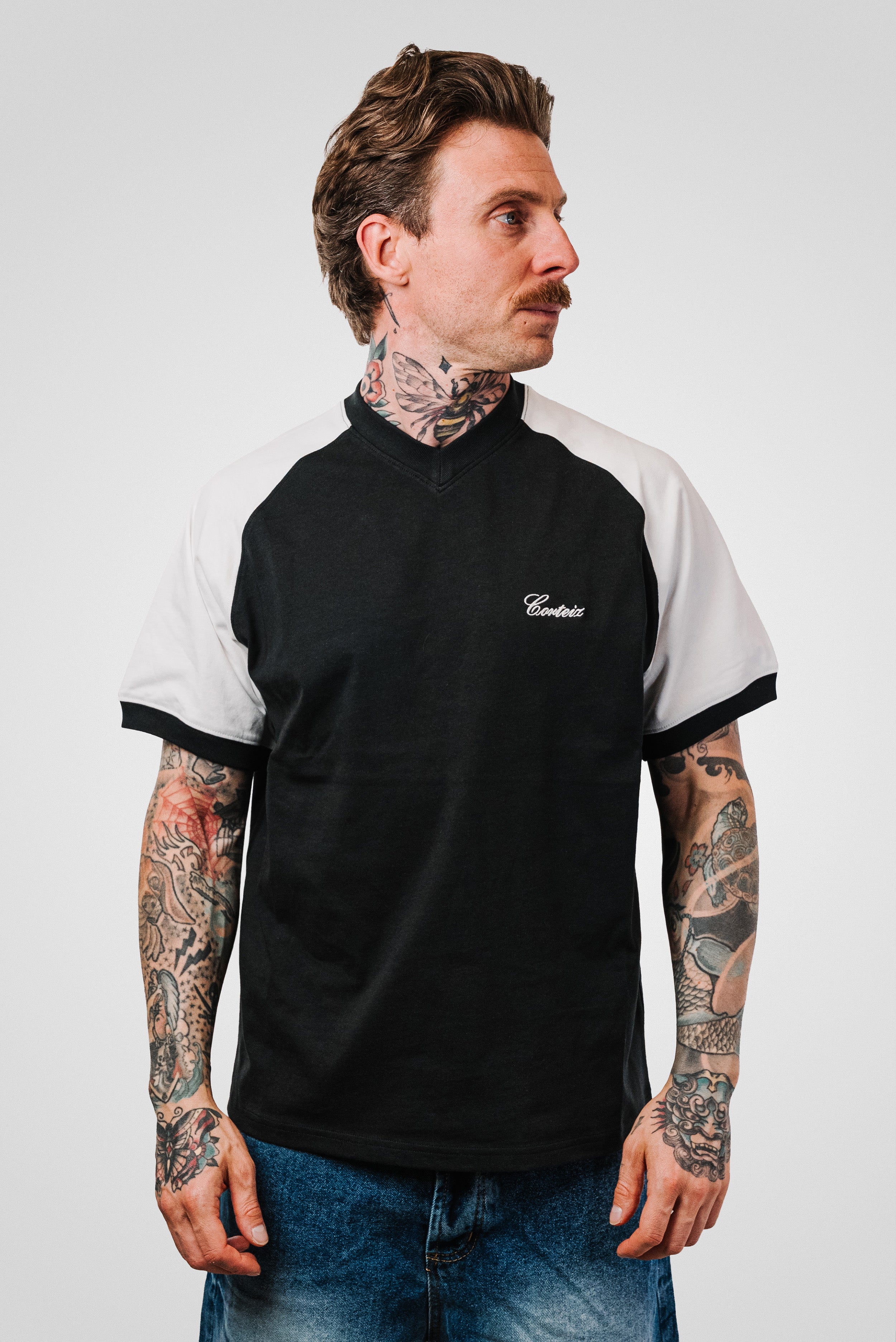 AMERICANA RAGLAN TOP BLACK CORTEIZ