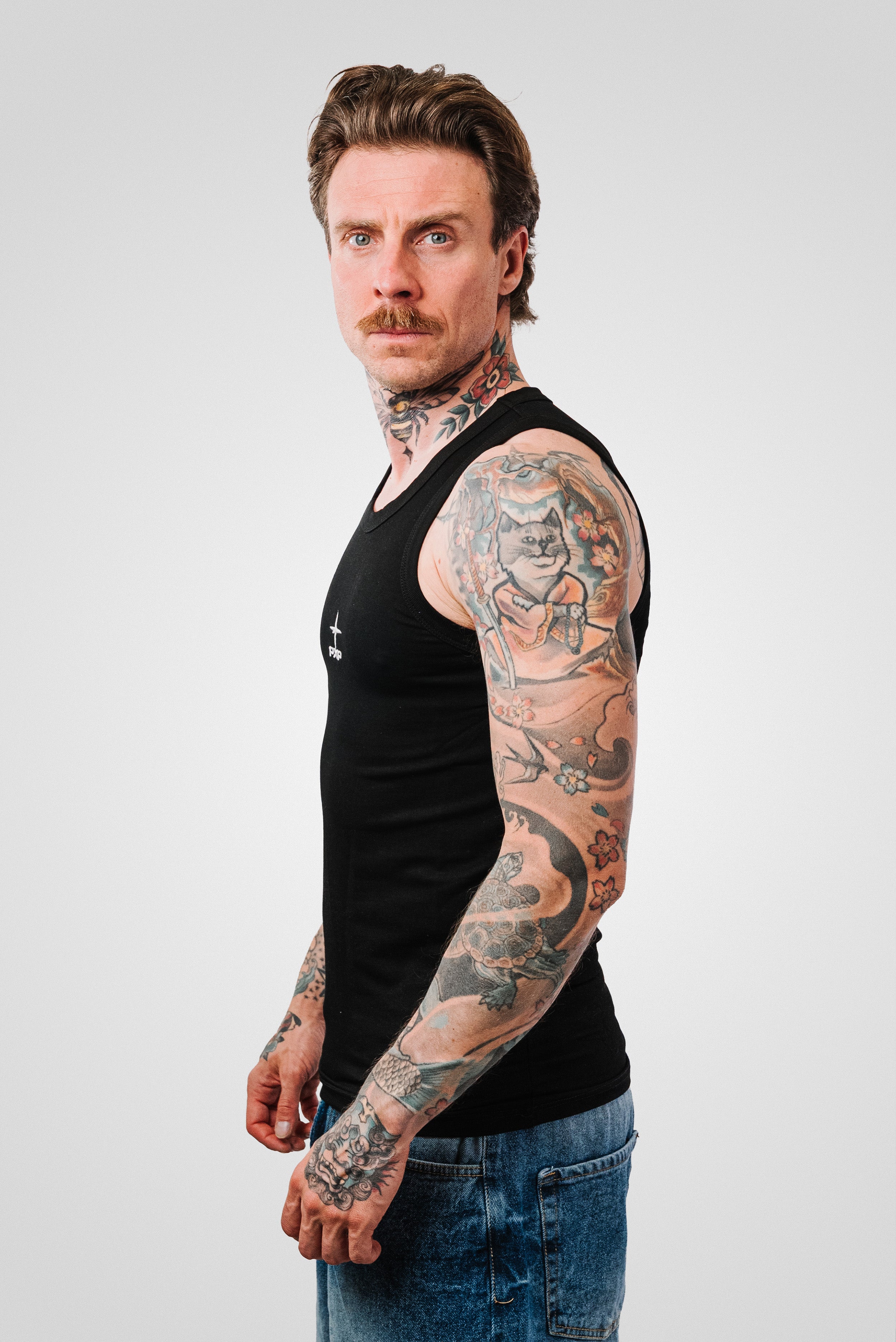 TANK TOP BLACK LOGO SHIRT - PXP Brand