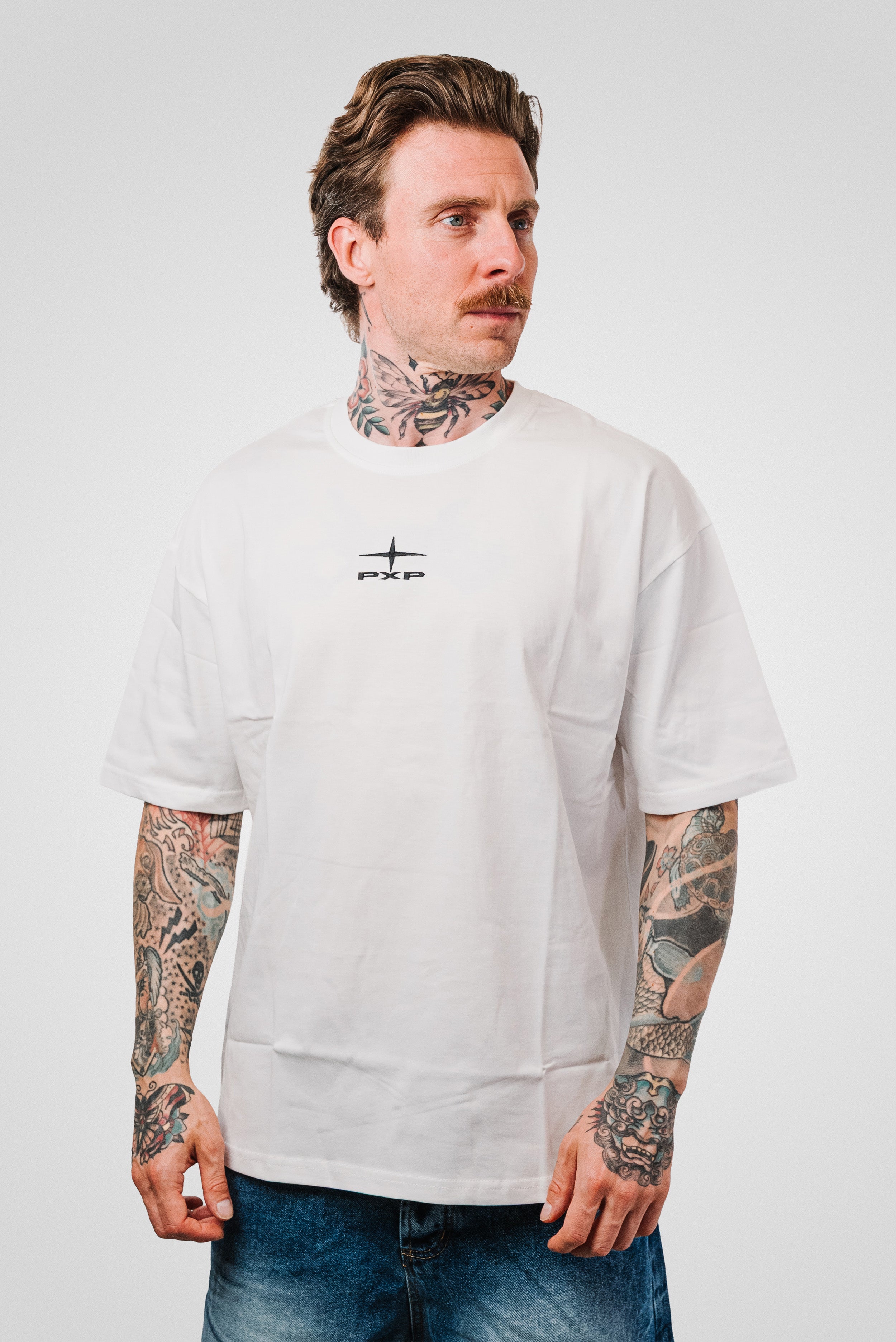 SPRAY BACK LOGO TEE WHITE- PXP Brand