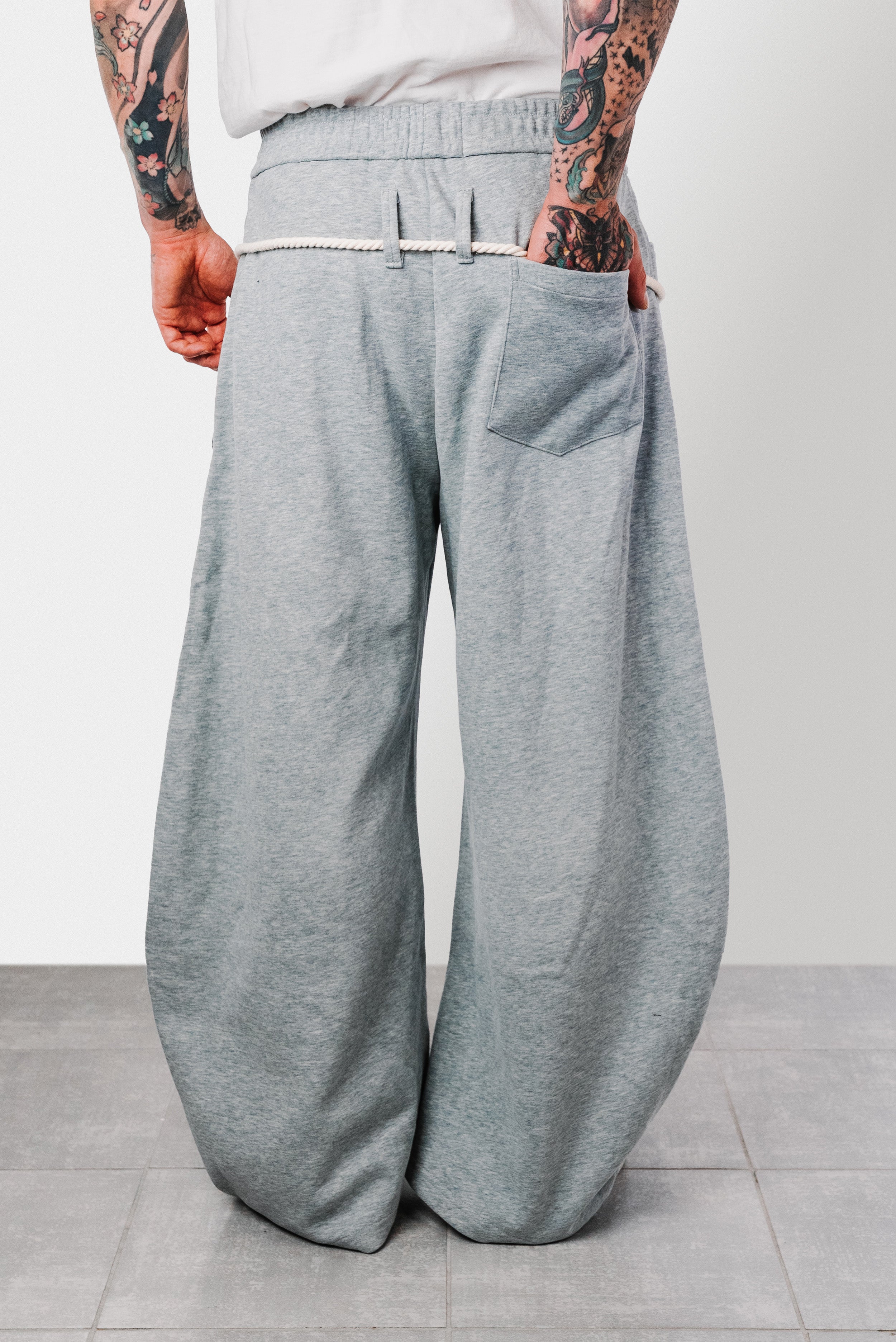 ROPE CHECKED STAR GREY SUMMER TRACKPANTS - Shoebuya Brand