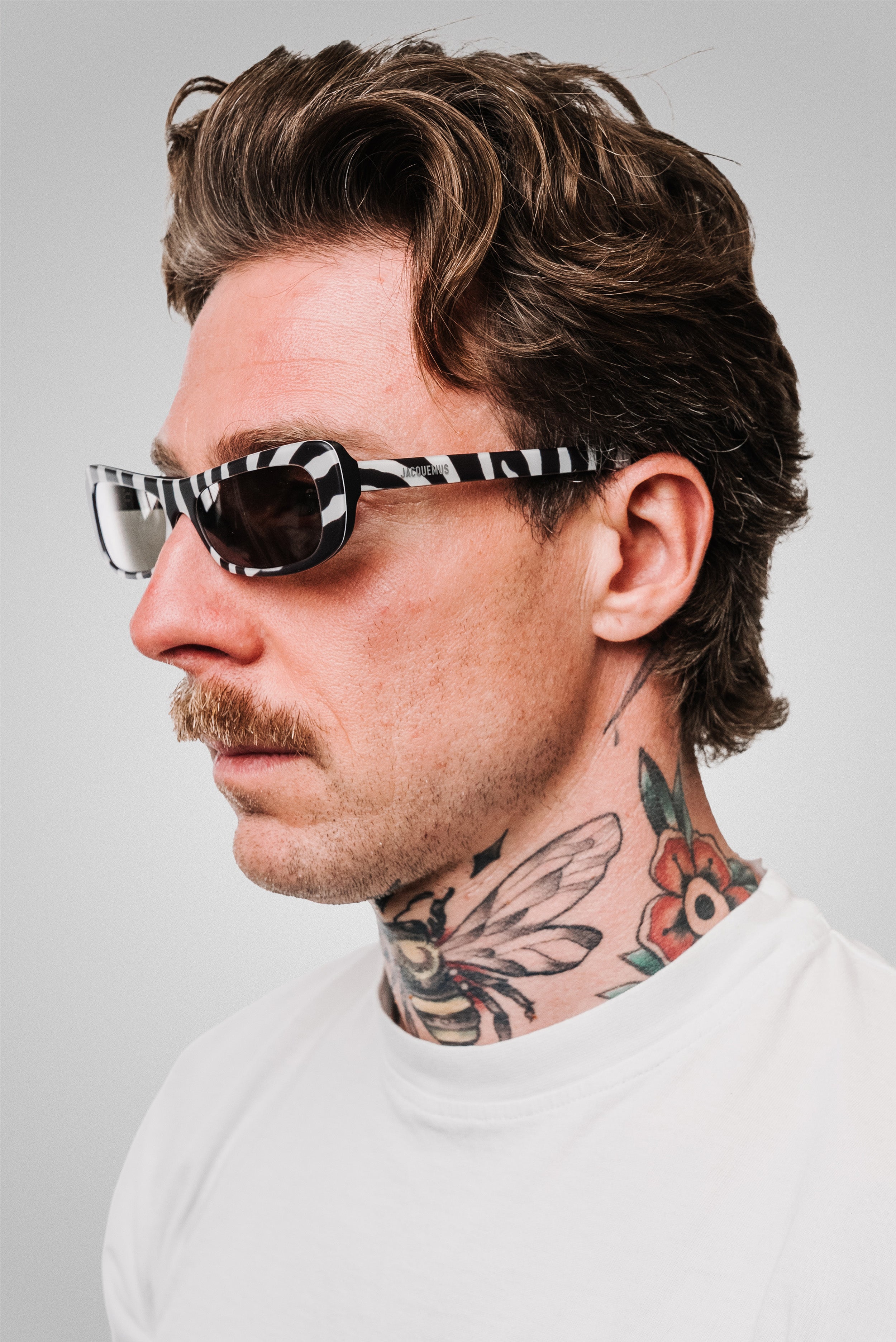 JACQUEMUS SUNGLASSES STYLE CAPRI ZEBRA