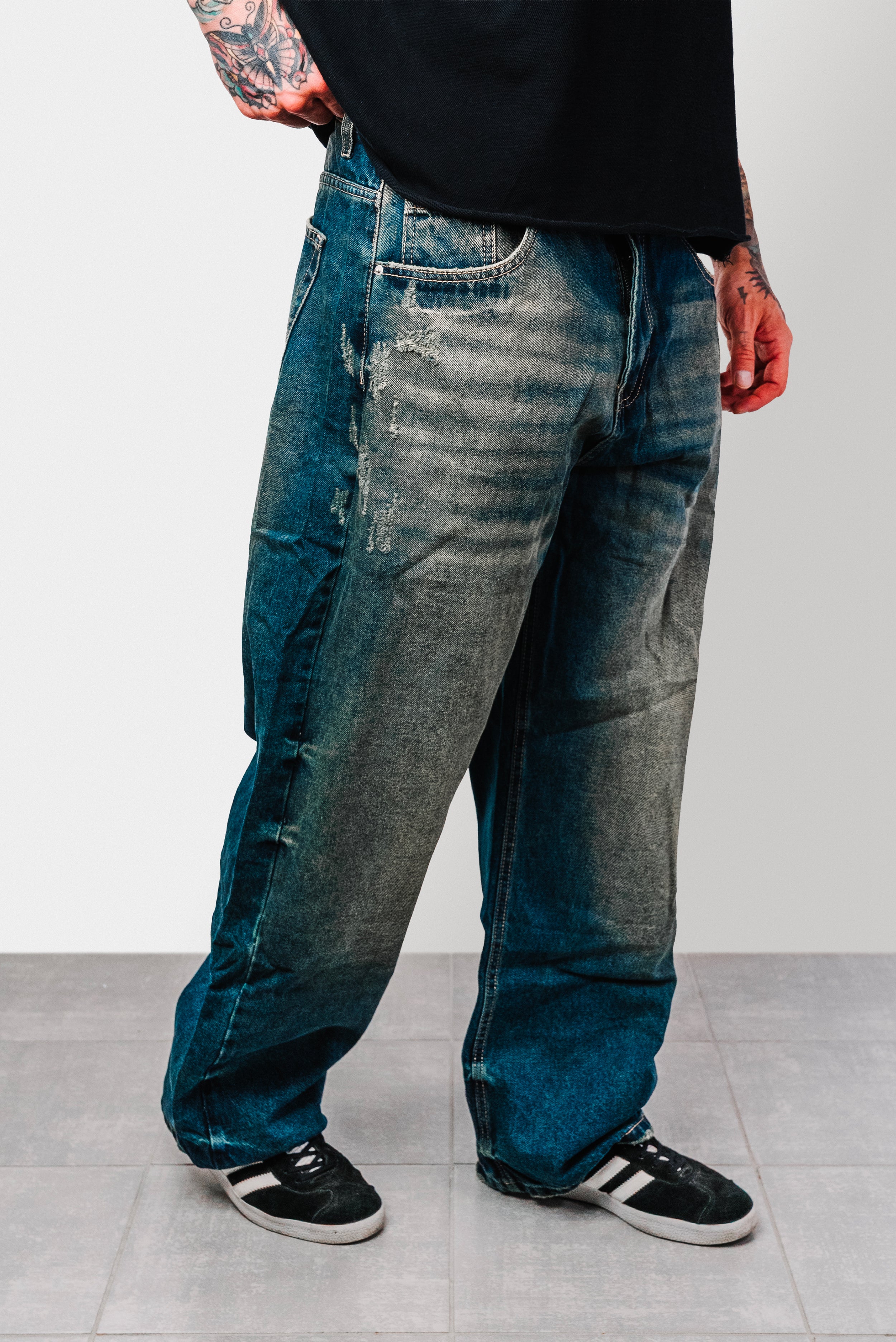 ORIENTE SLAVED DENIM BLUE JEANS - Replacement Brand