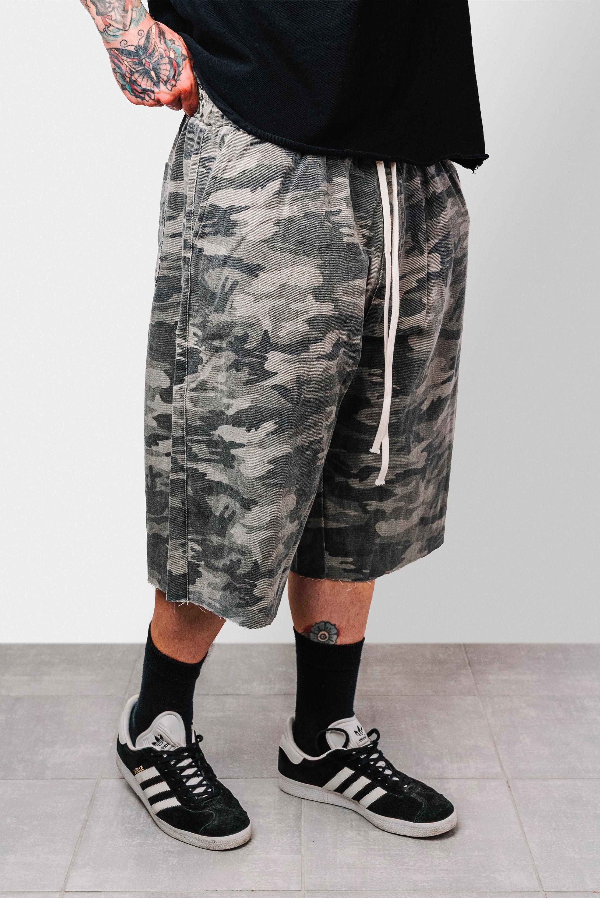 CAMO MILITARY GREEN COTTON JORTS - Replacement Brand