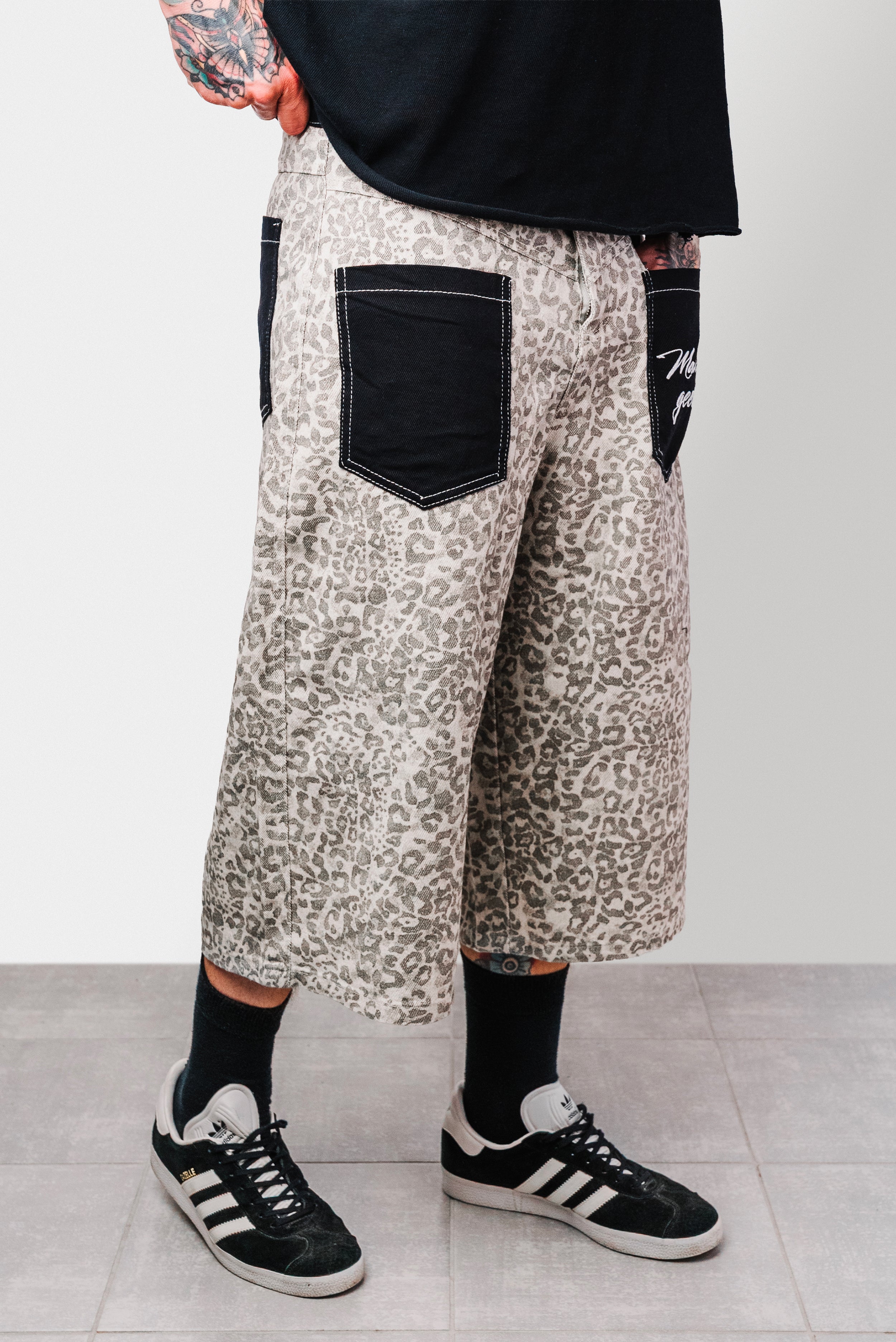 GEESAS LIGHT LEOPARD JORTS - Shoebuya Design