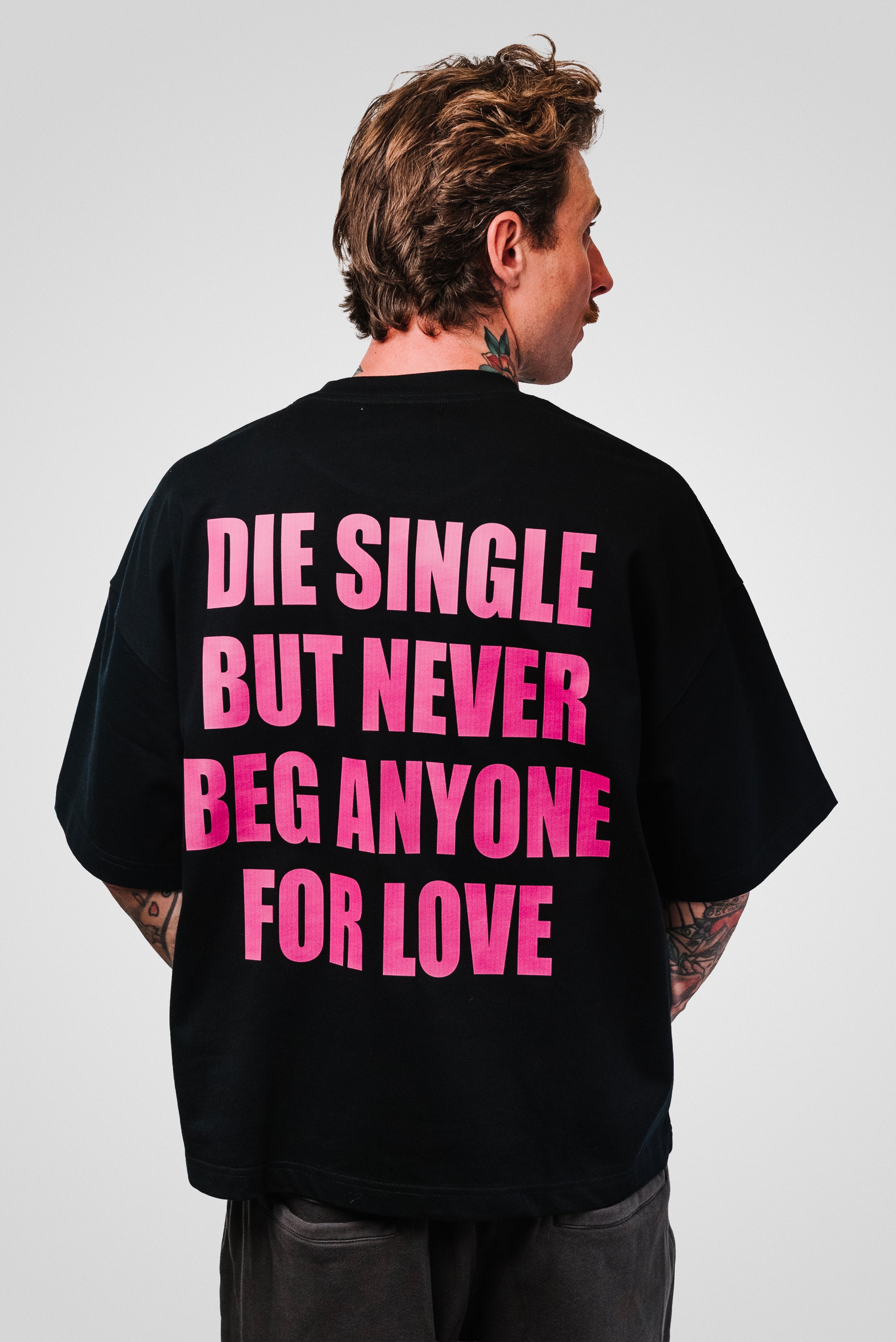 DIE SINGLE BOXY TEE BLACK - TheDoubleE