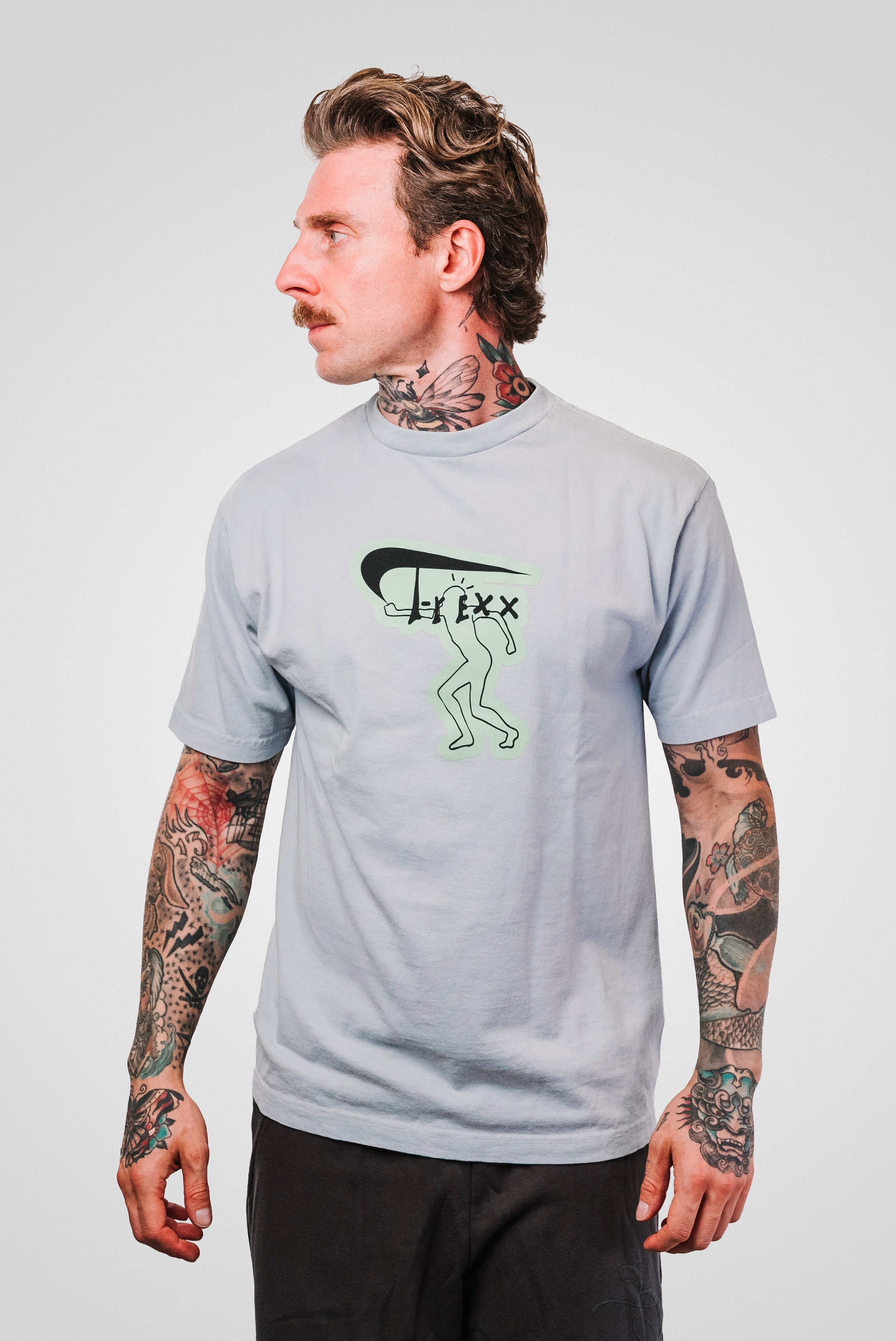 CJ X NIKE T-REXX GLOW TEE GREY - Travis Scott