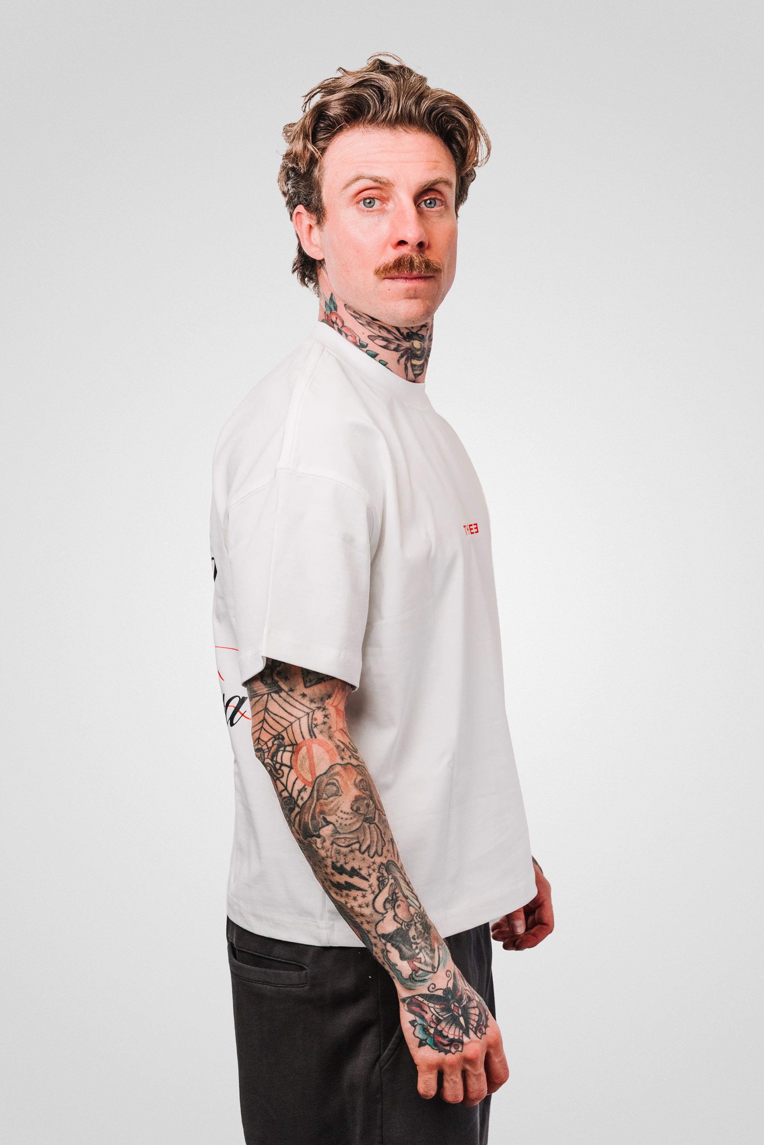 SCRIVIMI WHITE BOXY TEE- TheDoubleE