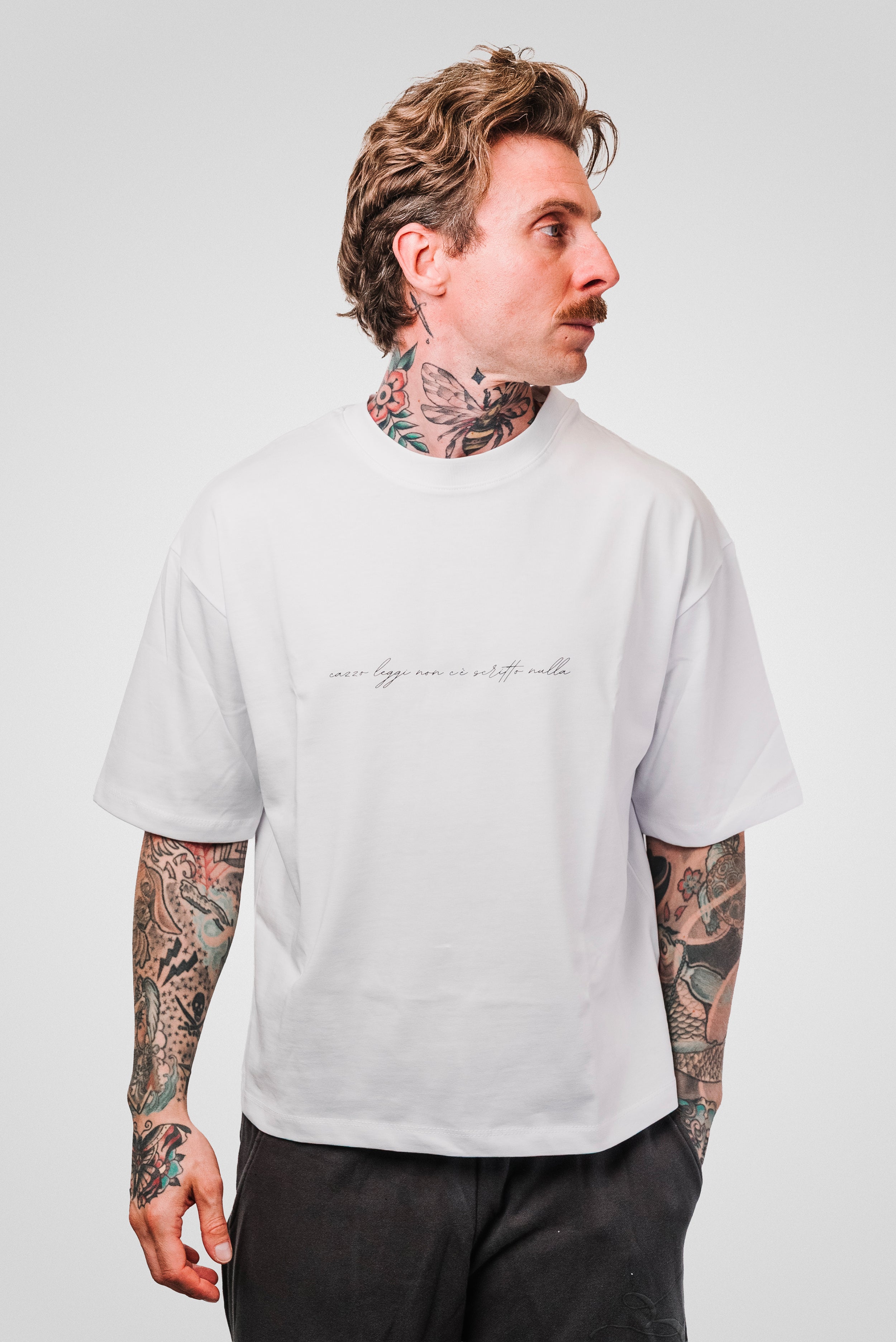 CAZZO LEGGI WHITE BOXY TEE - Replacement Brand