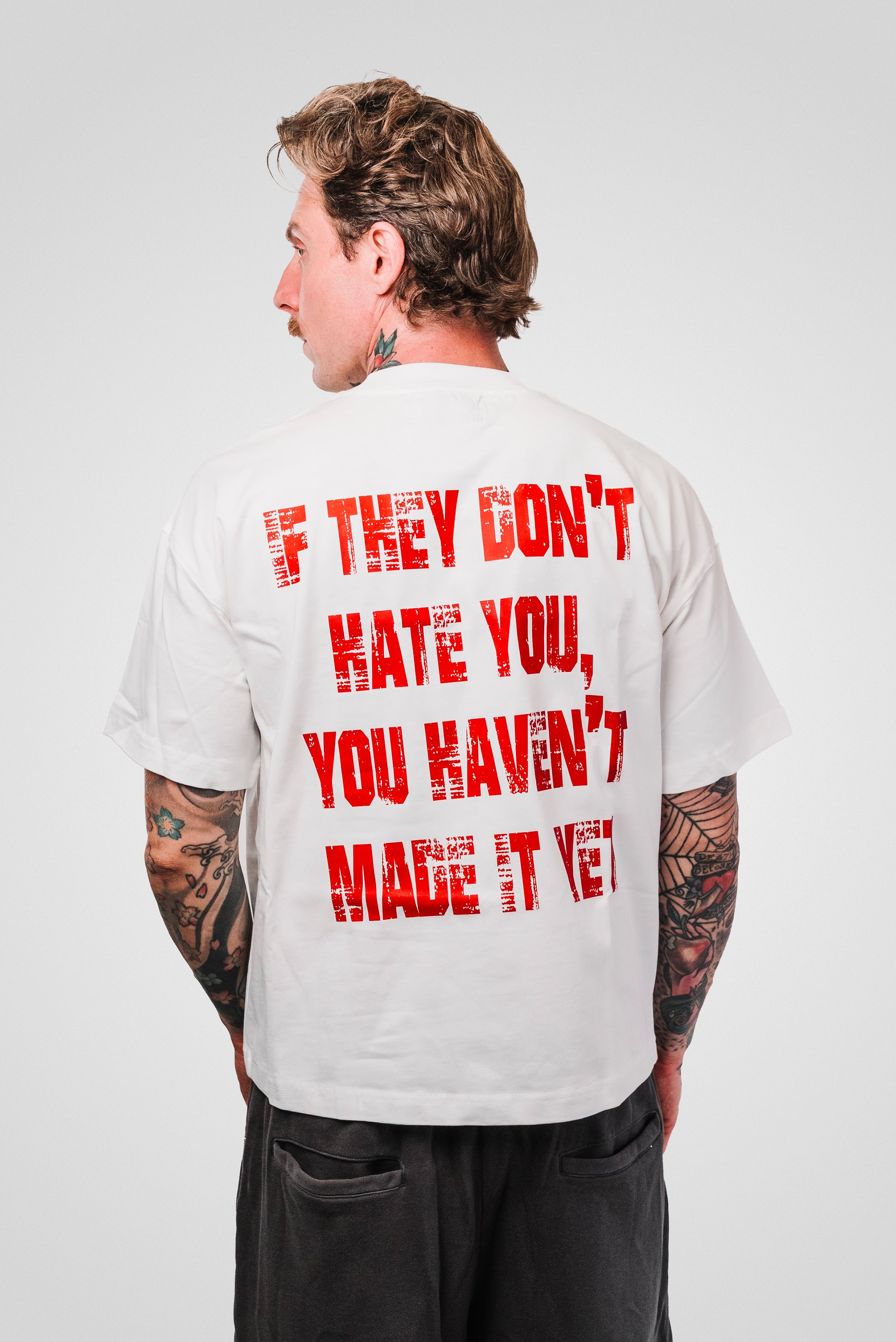 MADE IT WHITE BOXY TEE - TheDoubleE