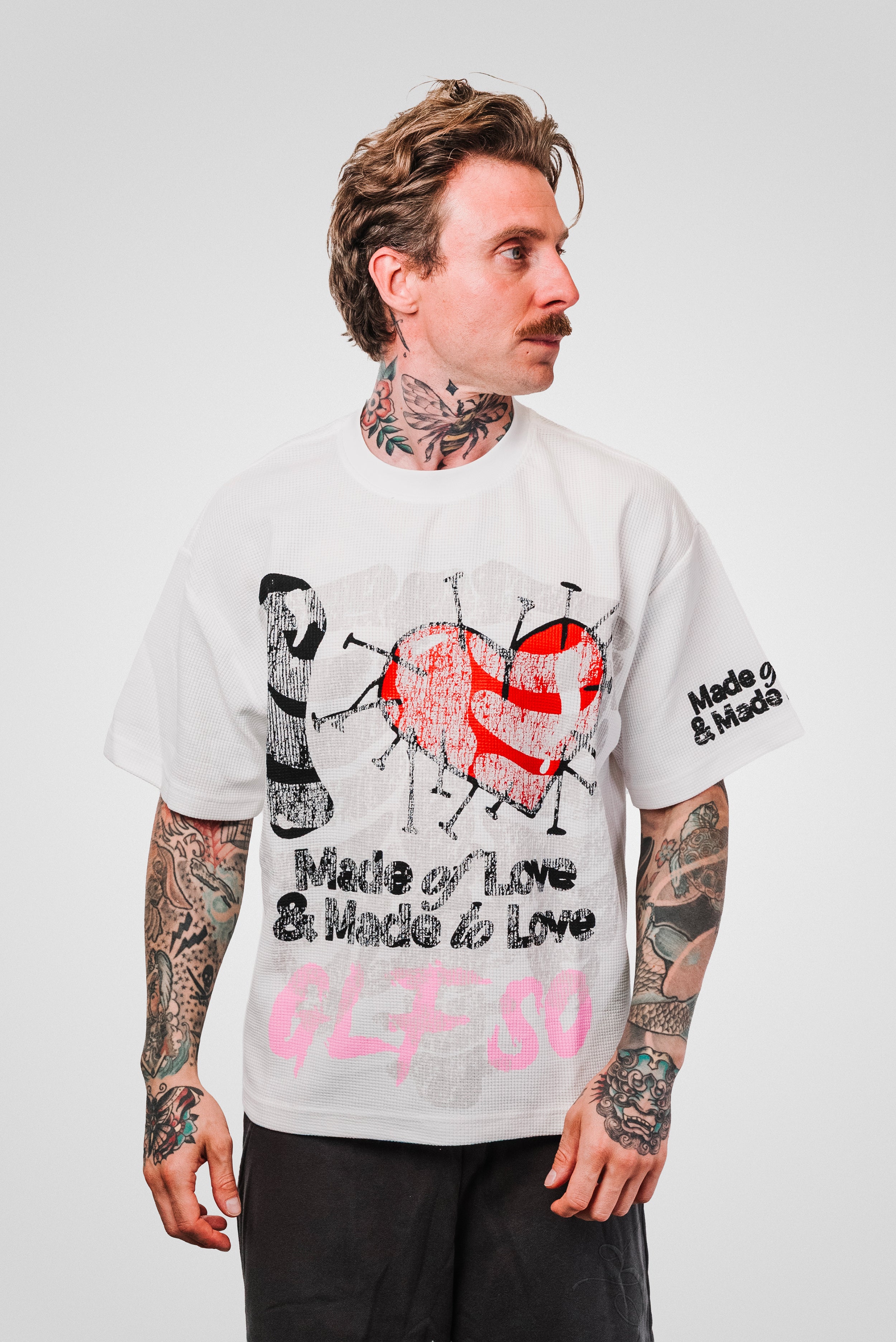 MALAGA WAFFLE TEE WHITE - Shoebuya Design