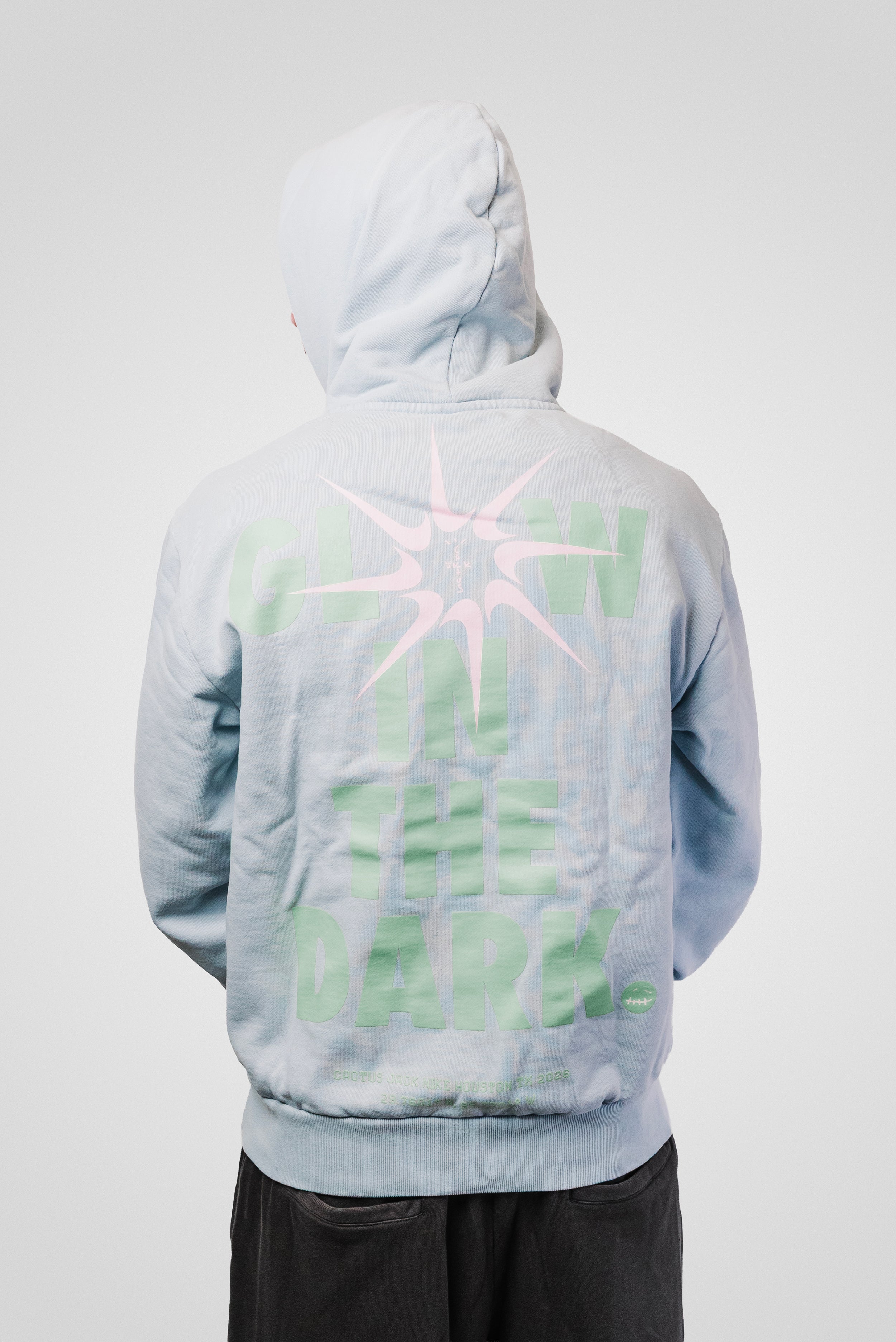 CJ X NIKE SMILEY SWOOSH HOODIE GREY - Travis Scott