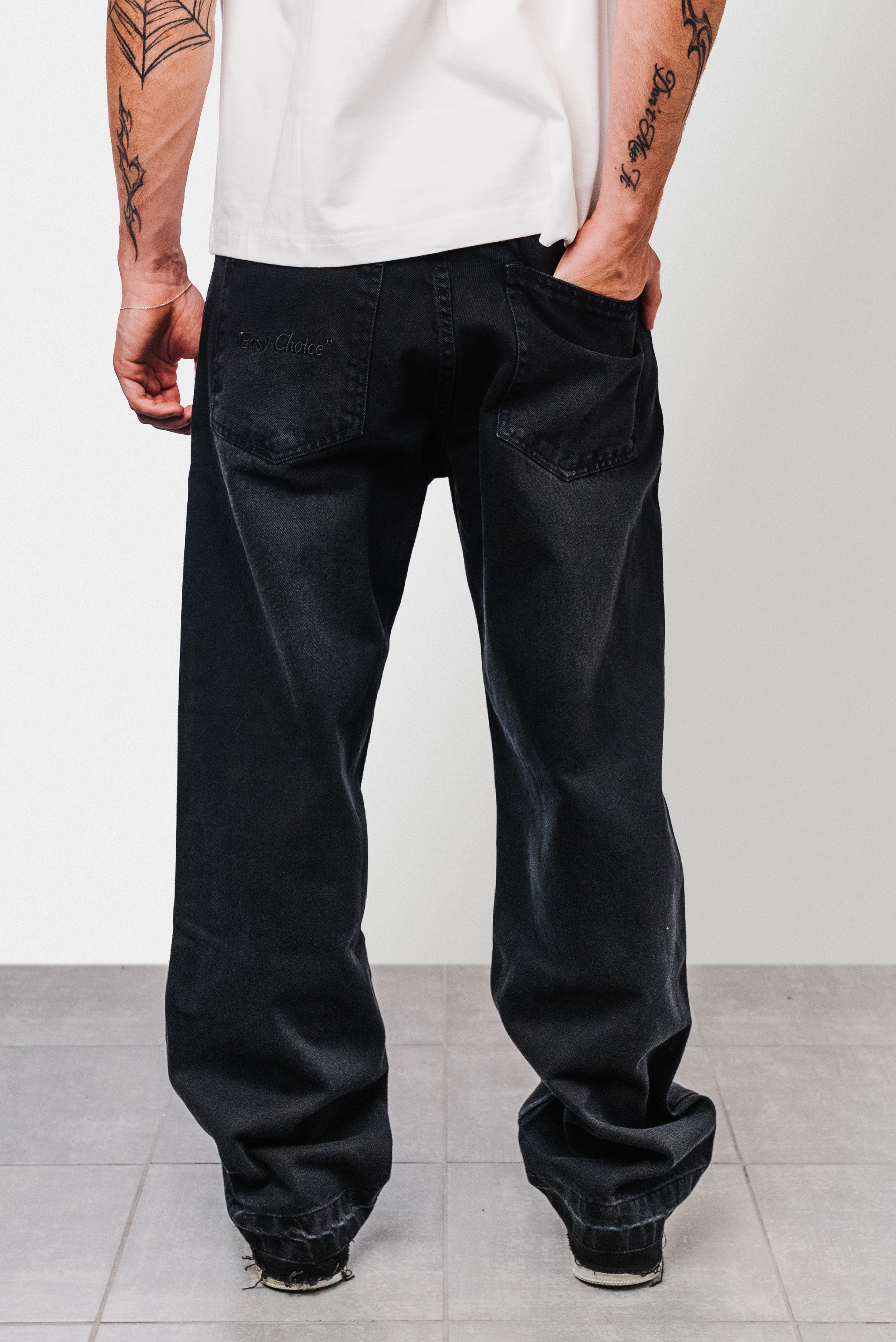 JEANS WASHED BLACK - ALESSIO GIFFI