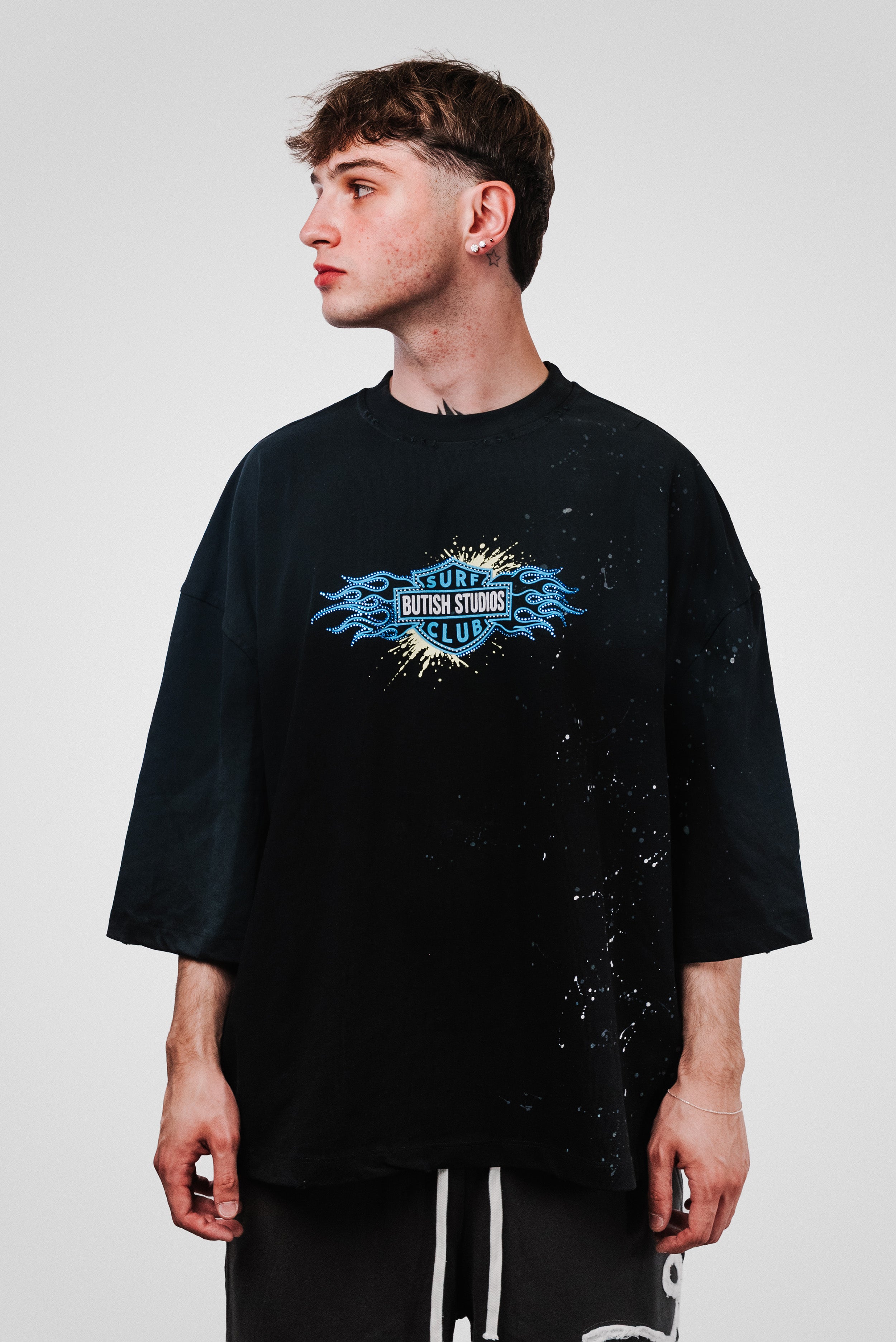 SPEED FIRE BLACK TEE - Butish Brand