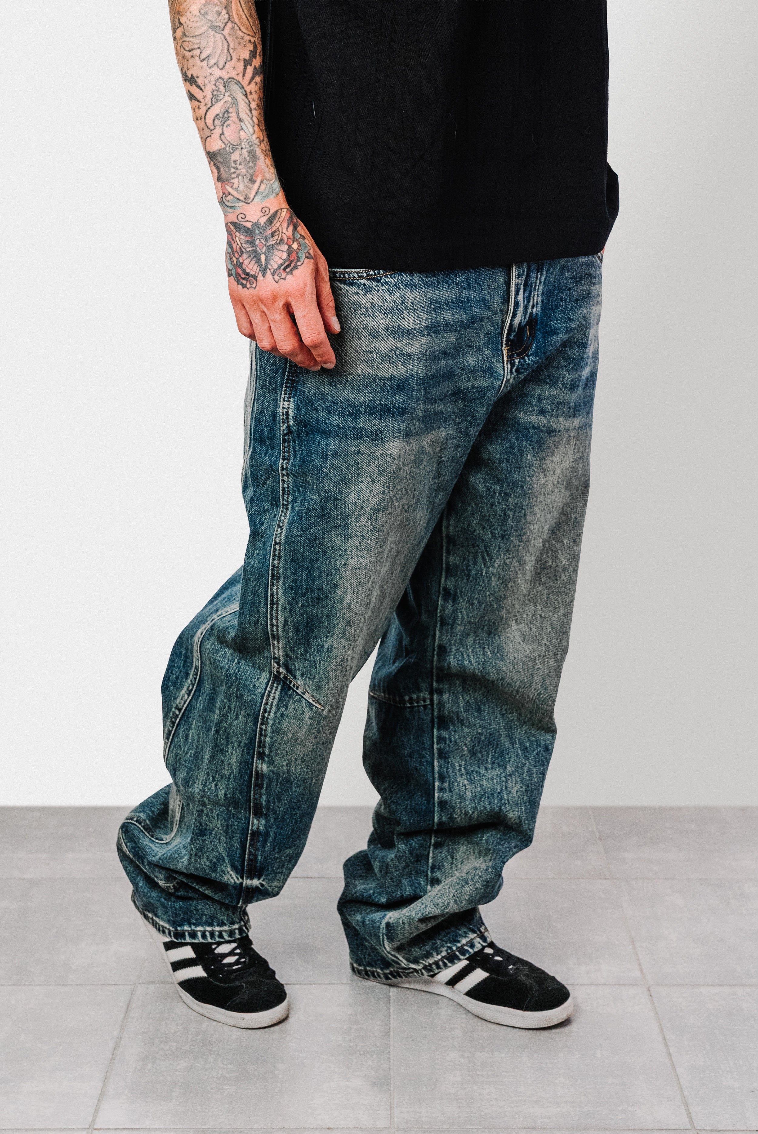 NEW WASHING BAGGY DENIM JEANS - Shoebuya Design