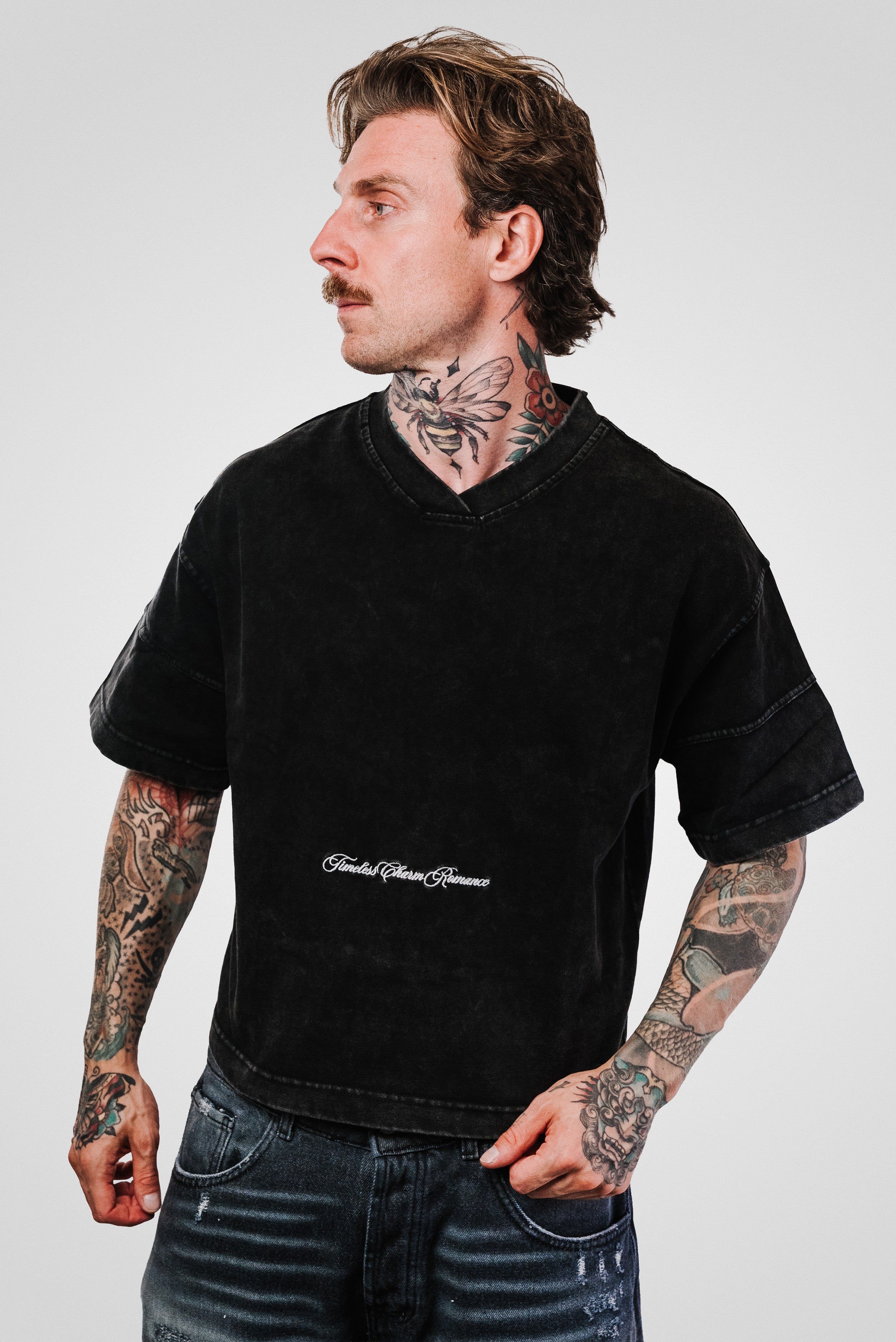 TIMELESS TEE MARBLE BLACK - Mon Elysee