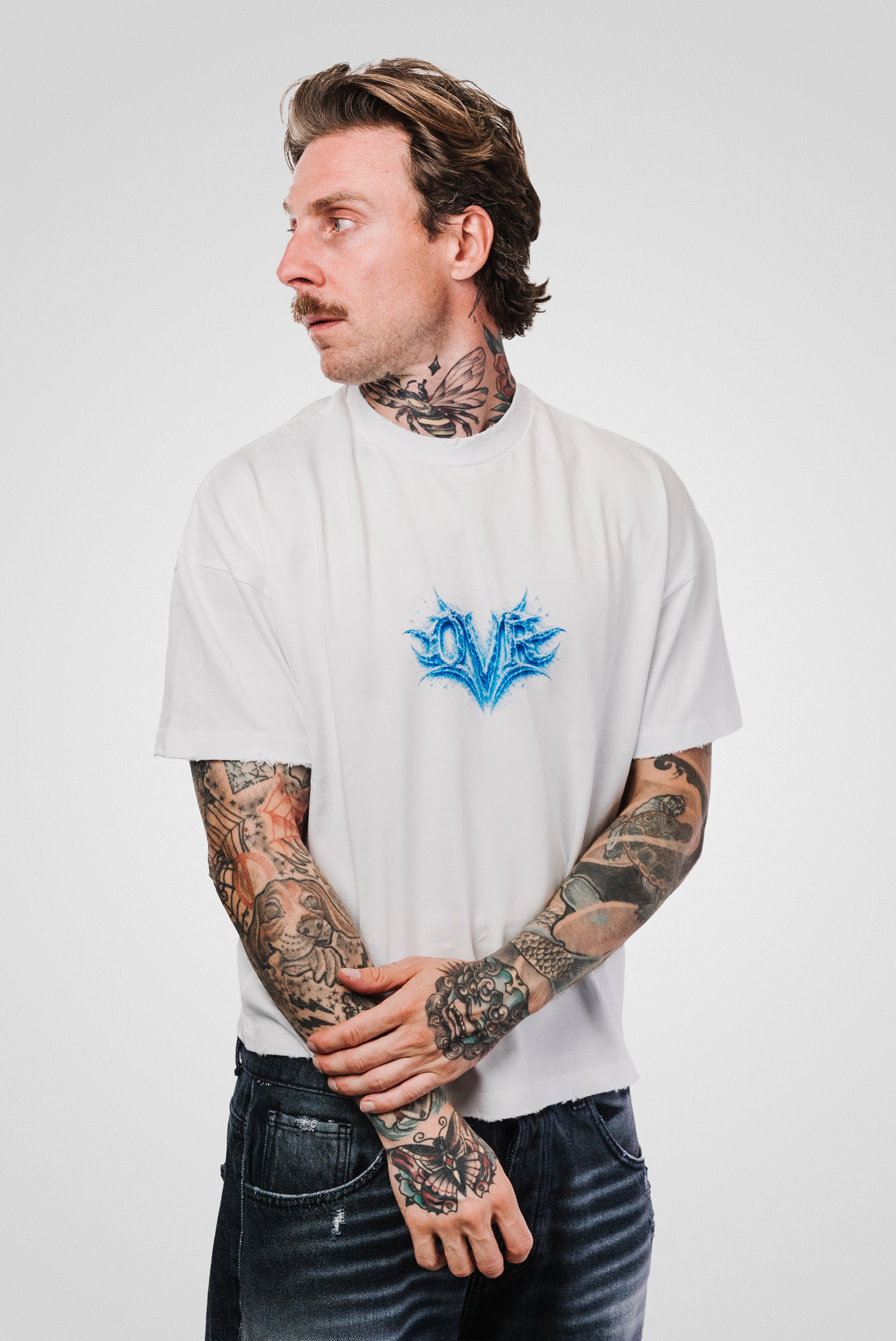 ICE LOGO WHITE BOXY TEE - OVR Brand