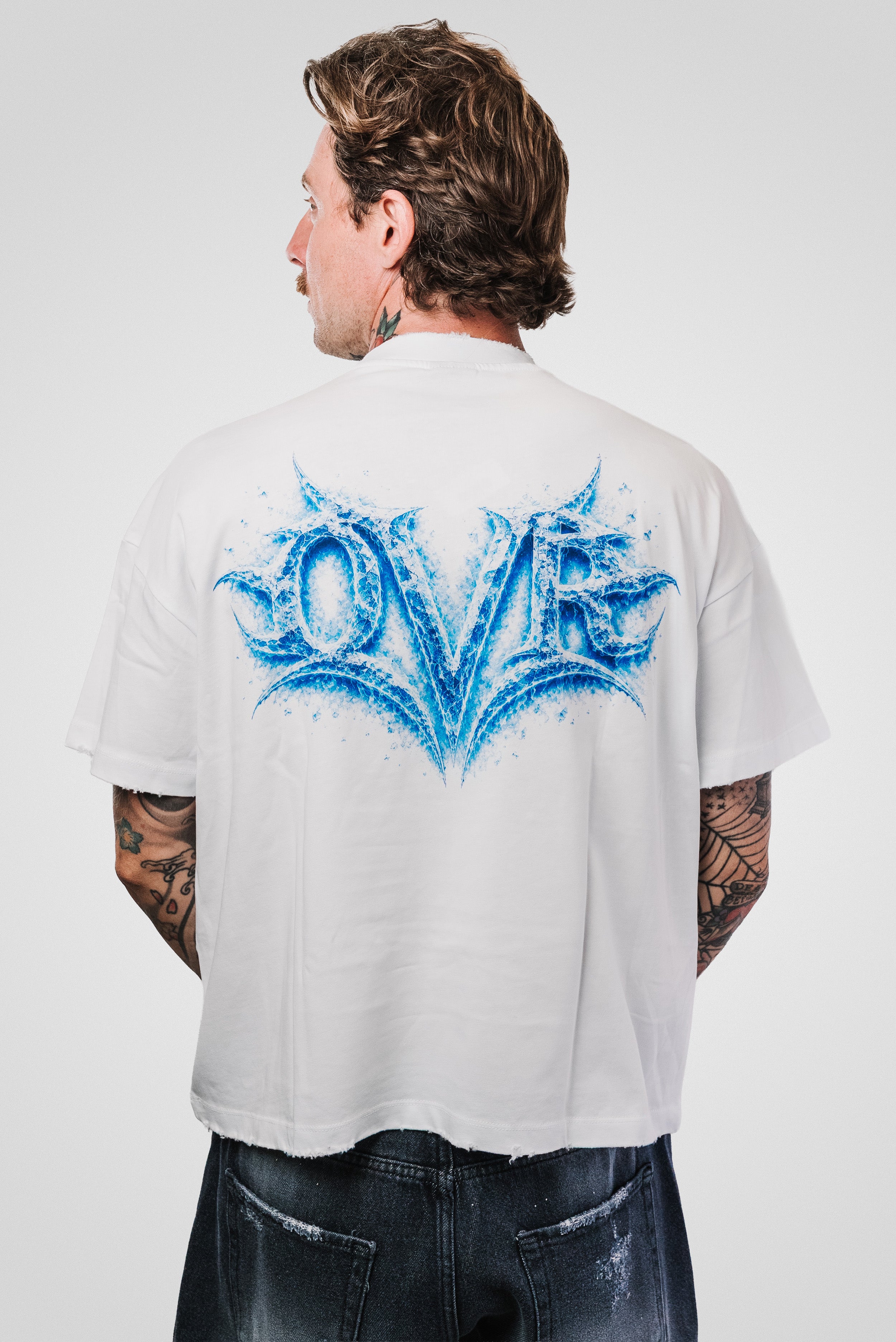 ICE LOGO WHITE BOXY TEE - OVR Brand