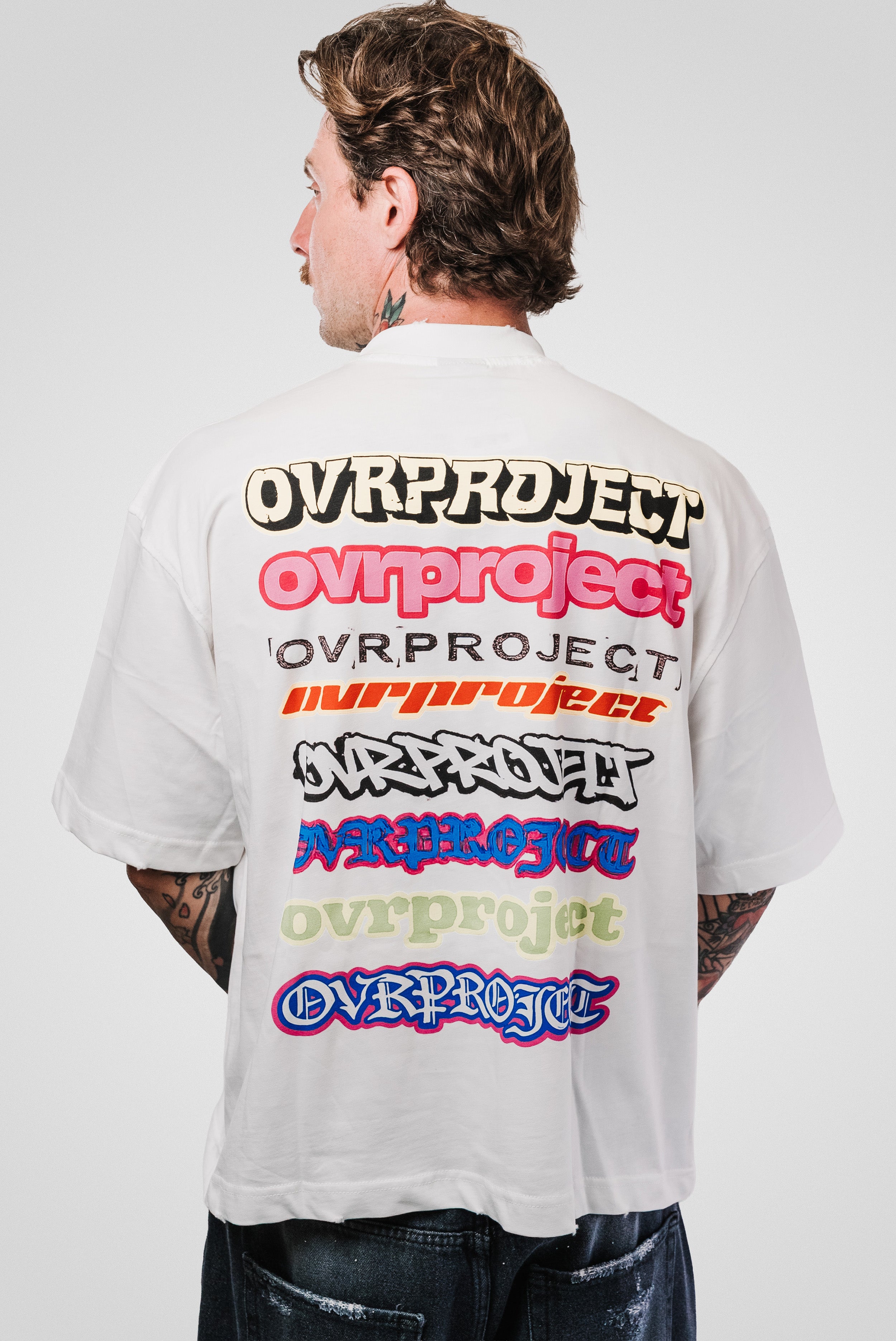 STORY LOGO WHITE BOXY TEE - OVR Brand