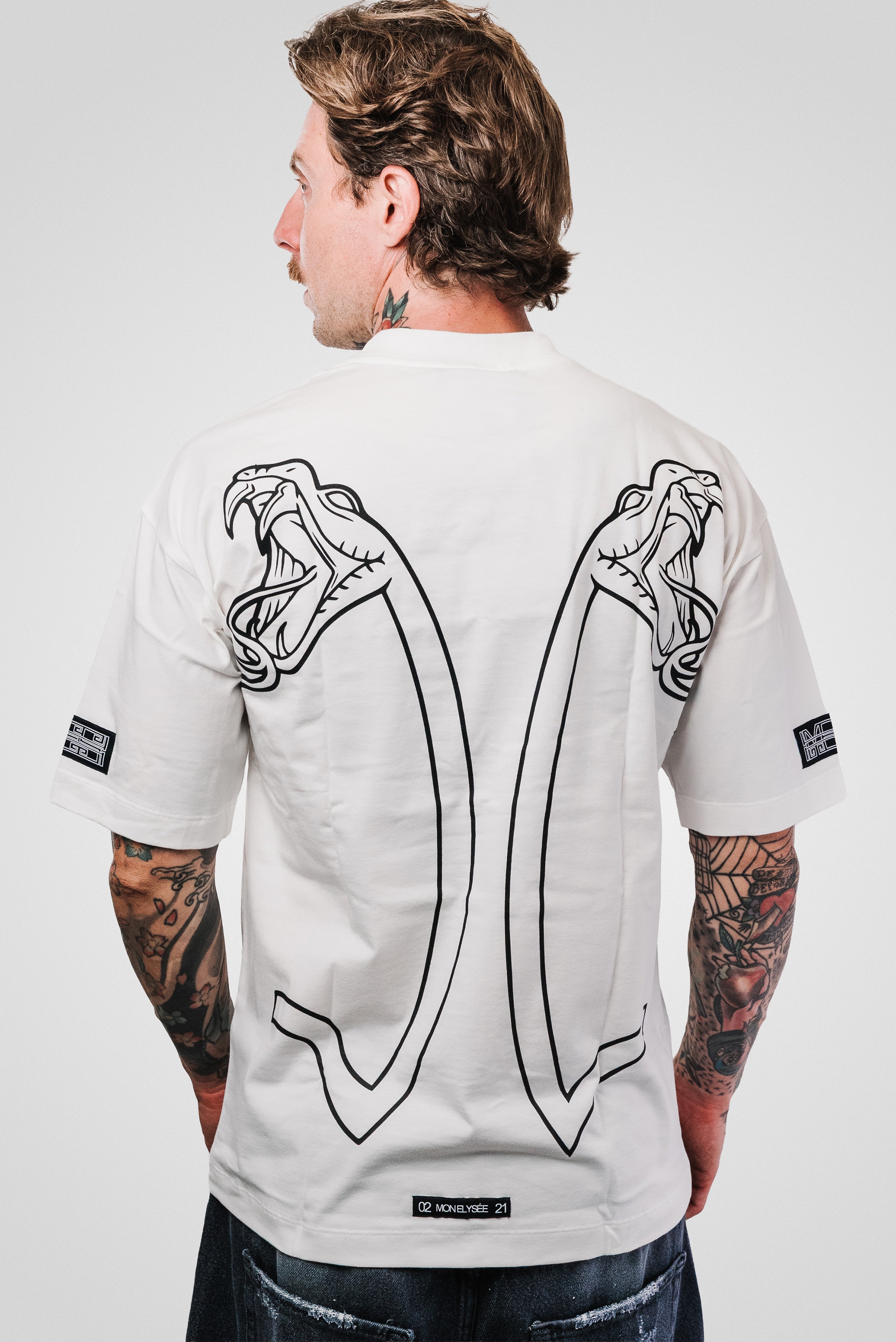 SNAKE WHITE TEE - Mon Elysee