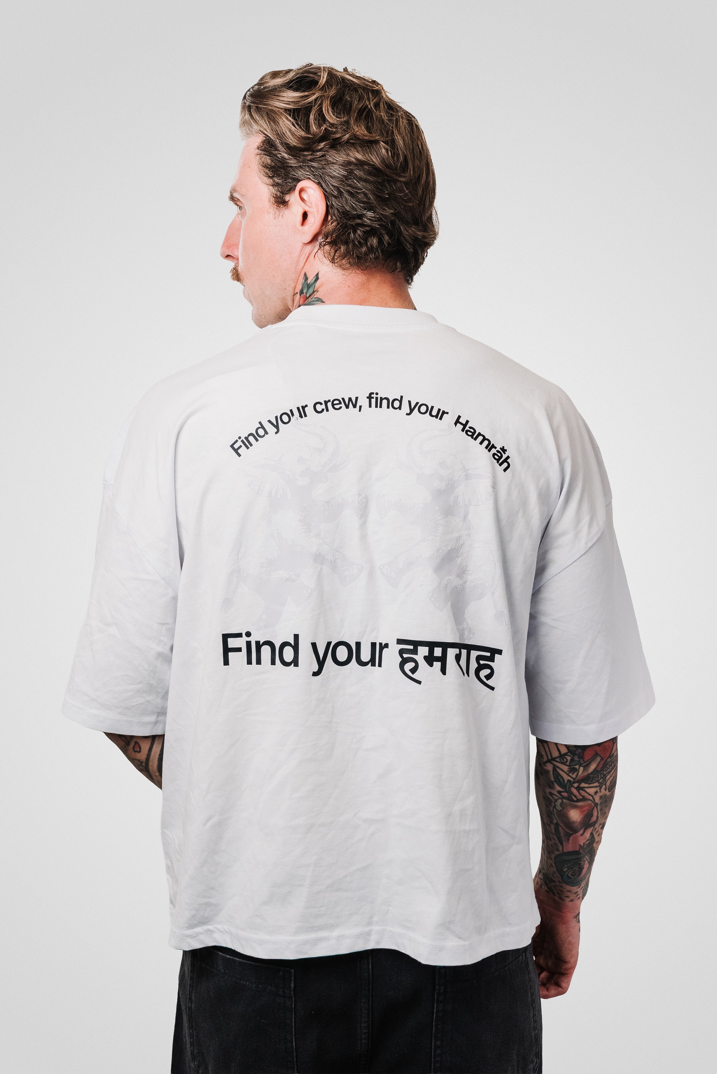 ELEPHANT WHITE TEE - Hamrah Brand