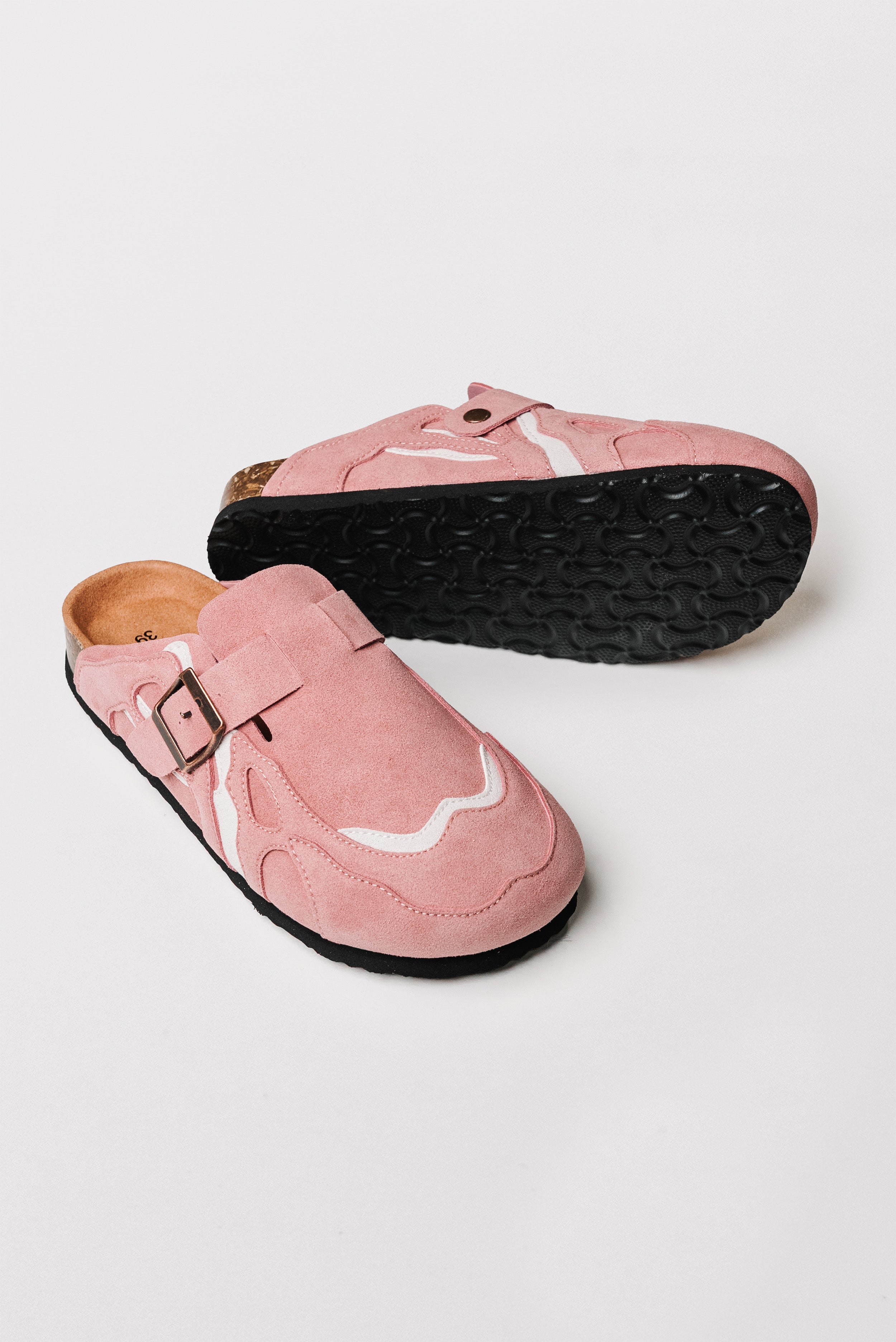 SLIP-ON BABY PINK PATCHWORK - Shoebuya Brand