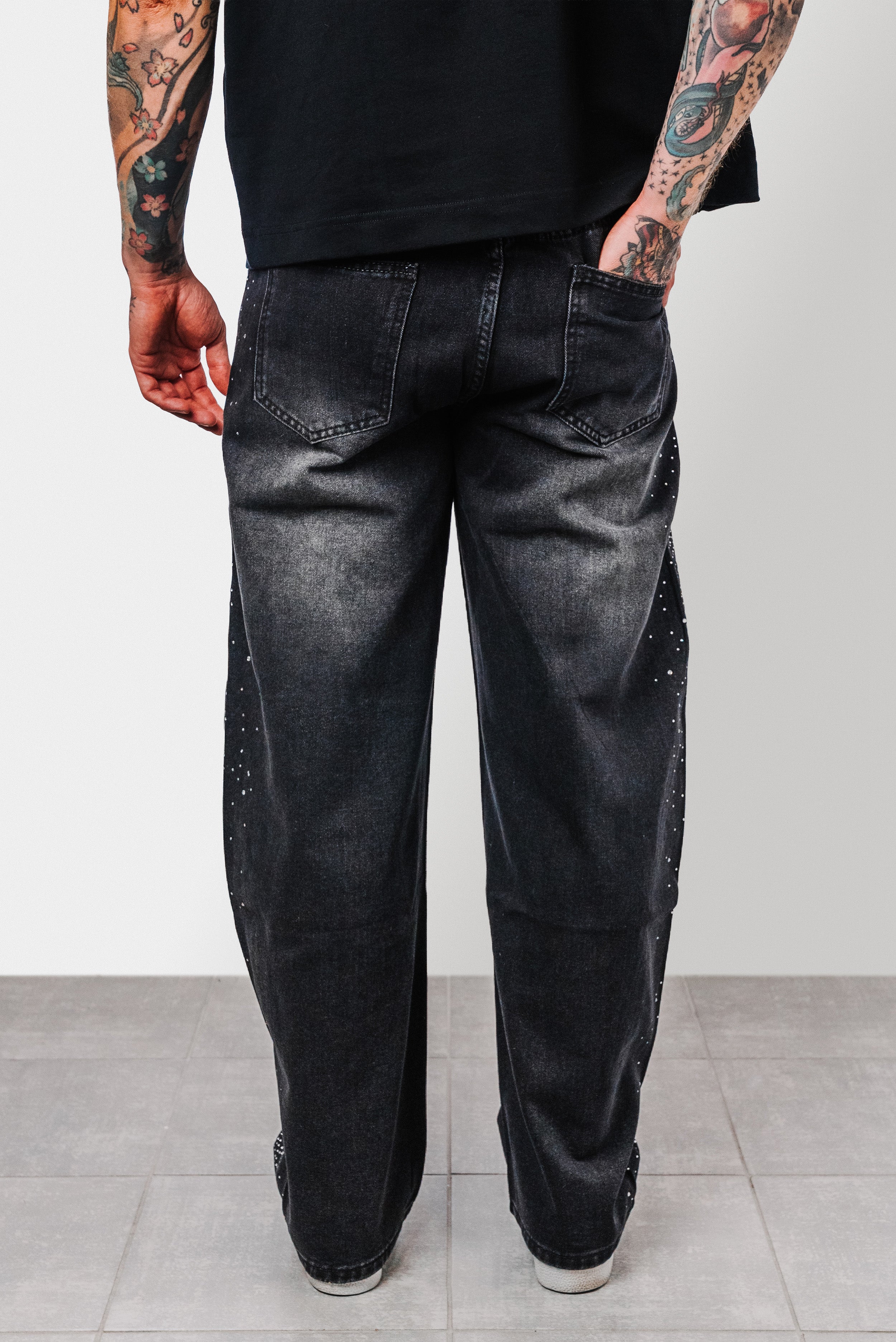 BRILLO GLITTER BLACK JEANS - Shoebuya Design