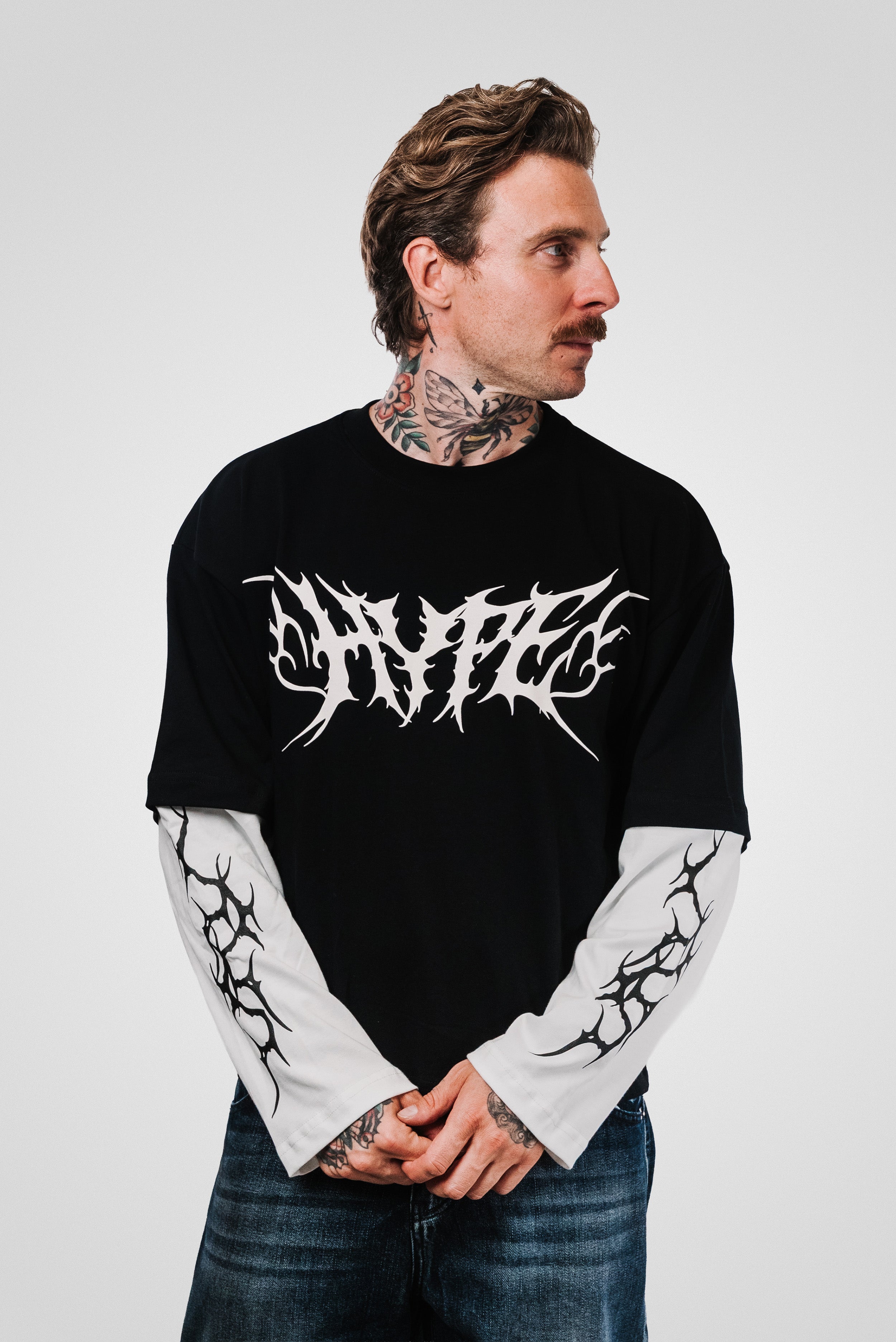 HYPE DOUBLE LONGSLEEVE BLACK - Replacement Brand