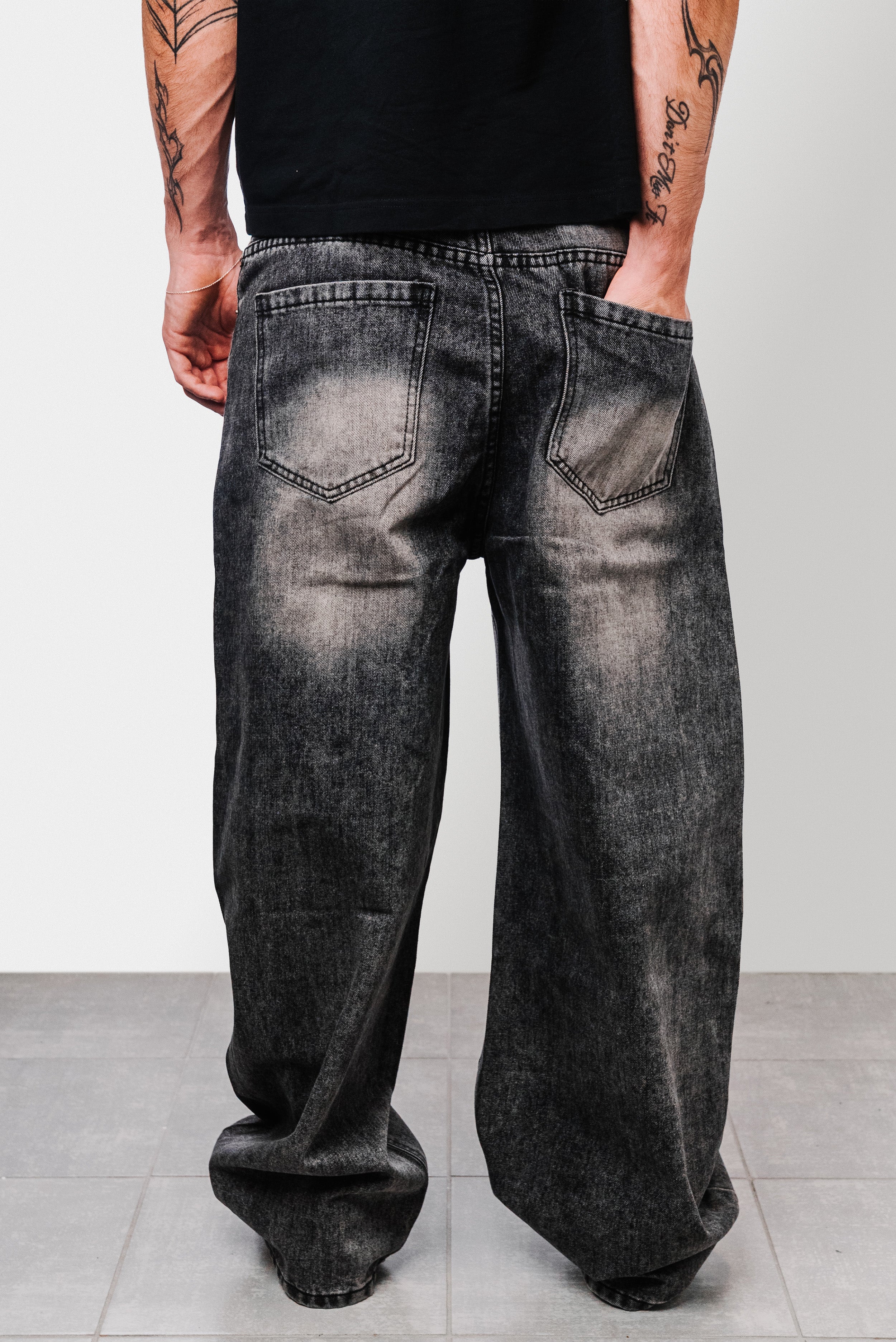 BLACK STRASS BLACK JEANS - Noissey Brand