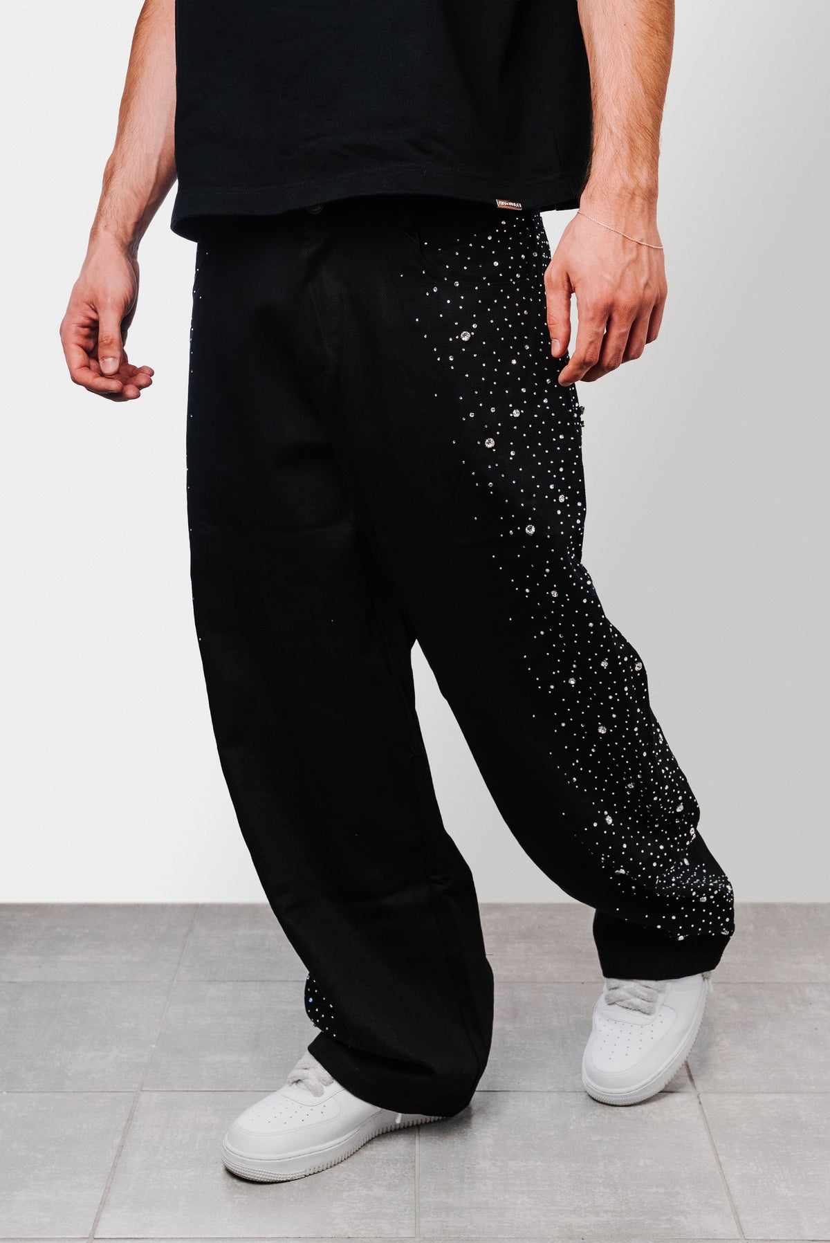 SUPER GLITTER BALLOON BLACK JEANS - Replacement Brand