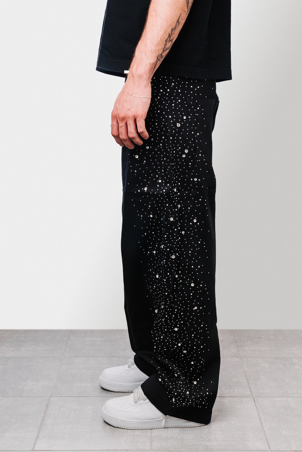 SUPER GLITTER BALLOON BLACK JEANS - Replacement Brand