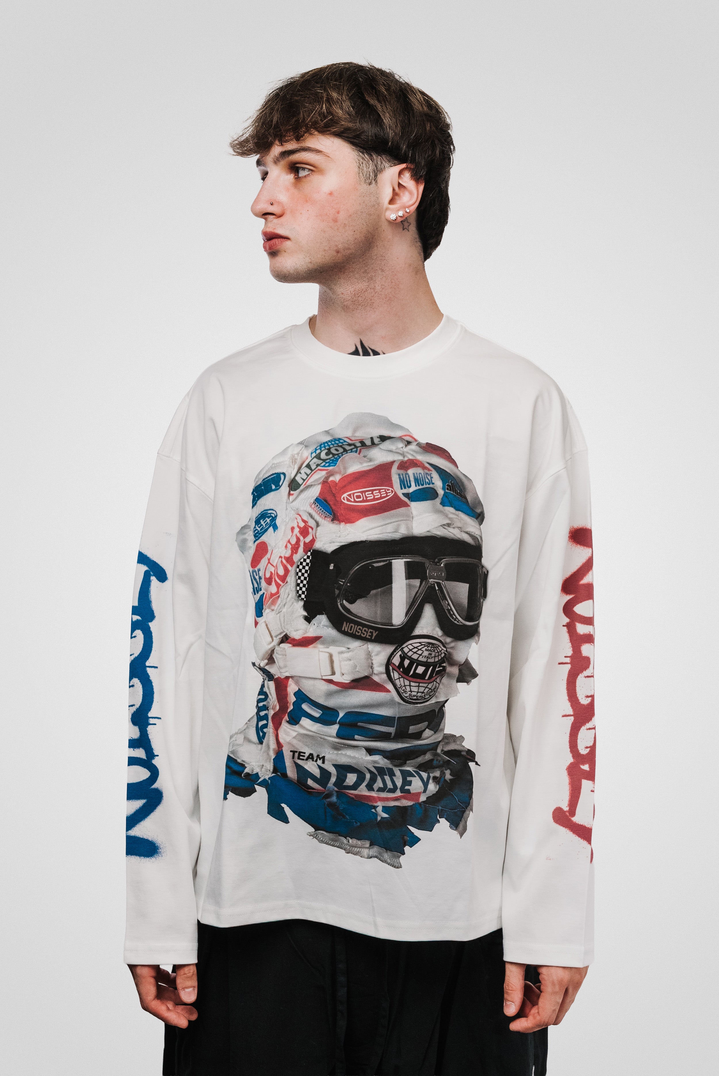 TEAM NOISSEY WHITE BOXY LONGSLEEVE - Noissey Brand