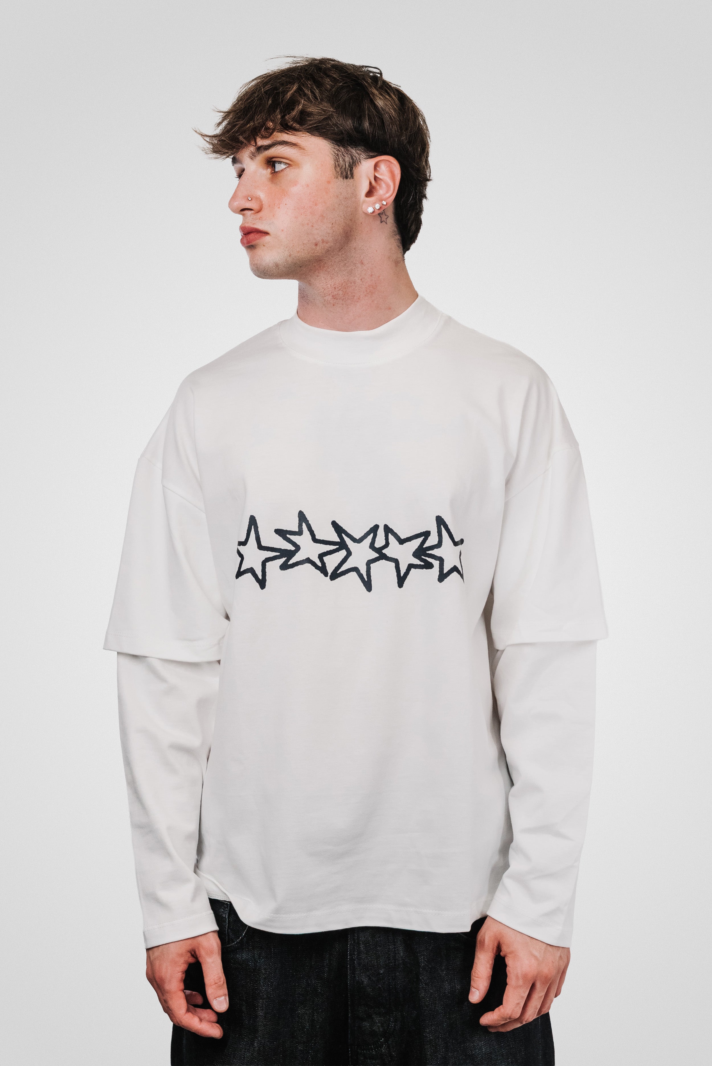 FIVE STAR WHITE LONGSLEEVE - Replacement Brand