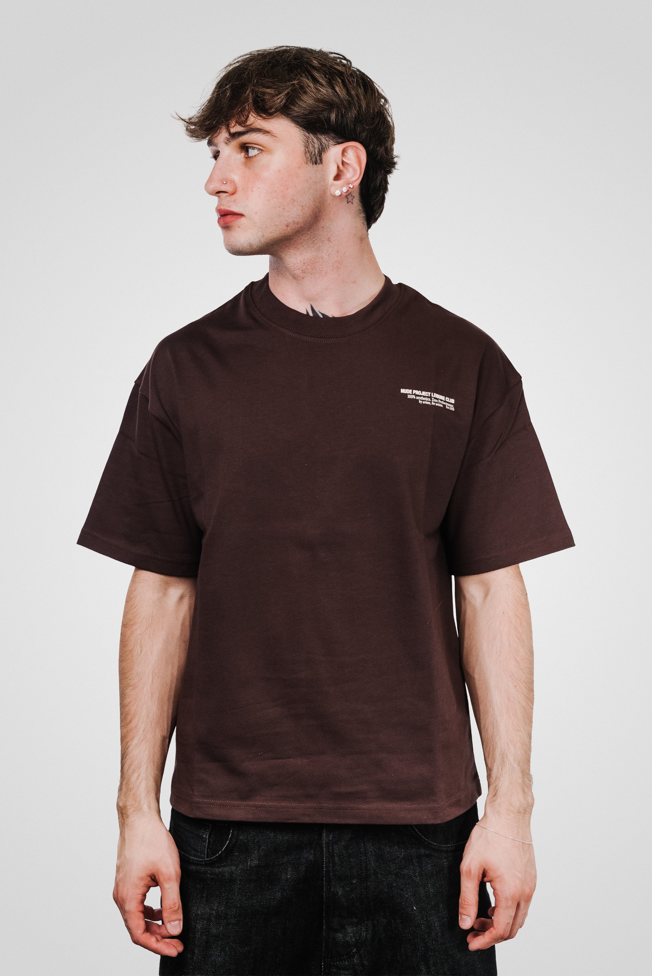 NP'S COURT TEE BROWN - NUDE PROJECT