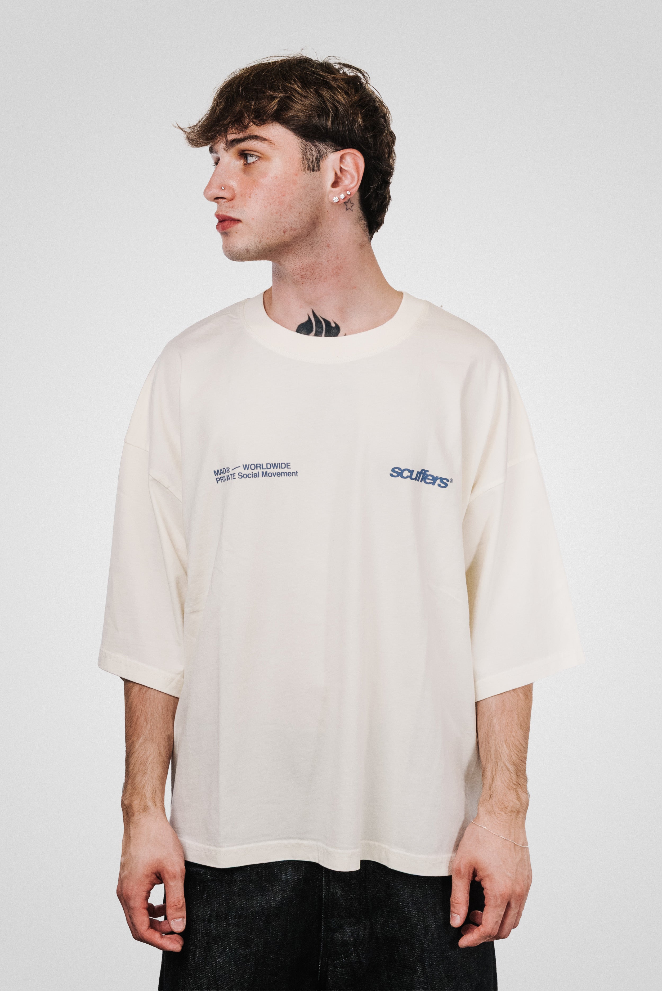PRIVATE SOCIAL MOVEMENT WHITE TEE - SCUFFERS