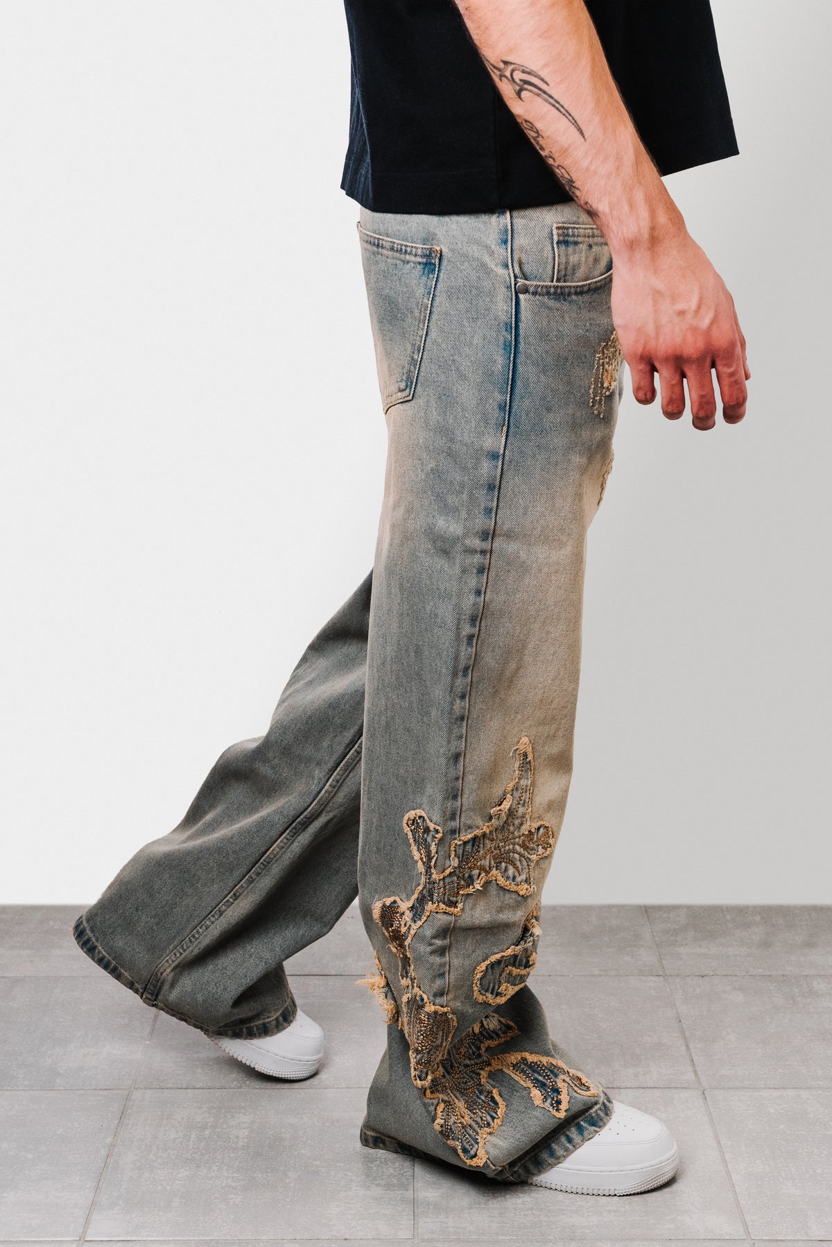 ROSE WASHED BLUE DENIM JEANS - SCUFFERS